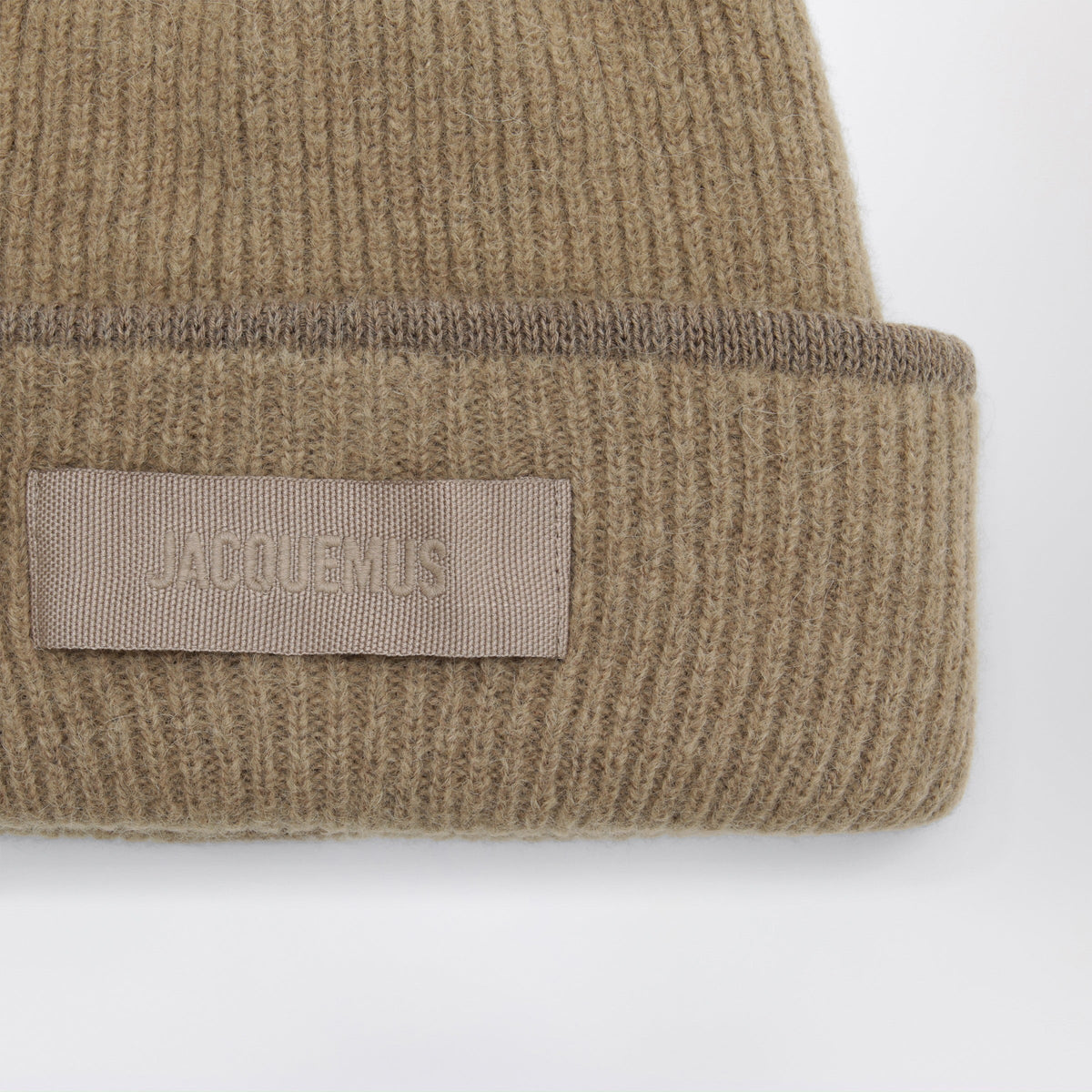 Jacquemus Beige Gros Grain Beanie In Alpaca Blend Women JACQUEMUS