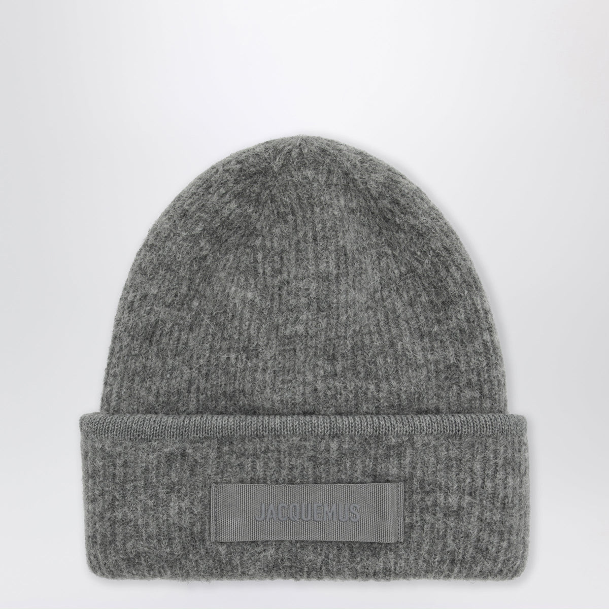 Jacquemus Dark Grey Gros Grain Beanie In Alpaca Blend Women JACQUEMUS