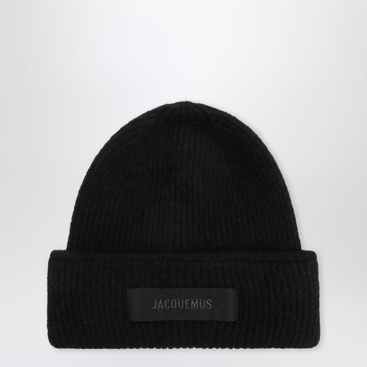 Jacquemus Black Gros Grain Beanie In Alpaca Blend Women JACQUEMUS