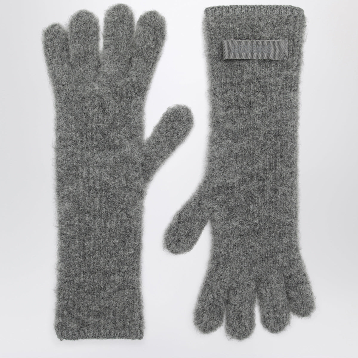 Jacquemus Dark Grey Gros Grain Gloves In Alpaca Blend Women JACQUEMUS