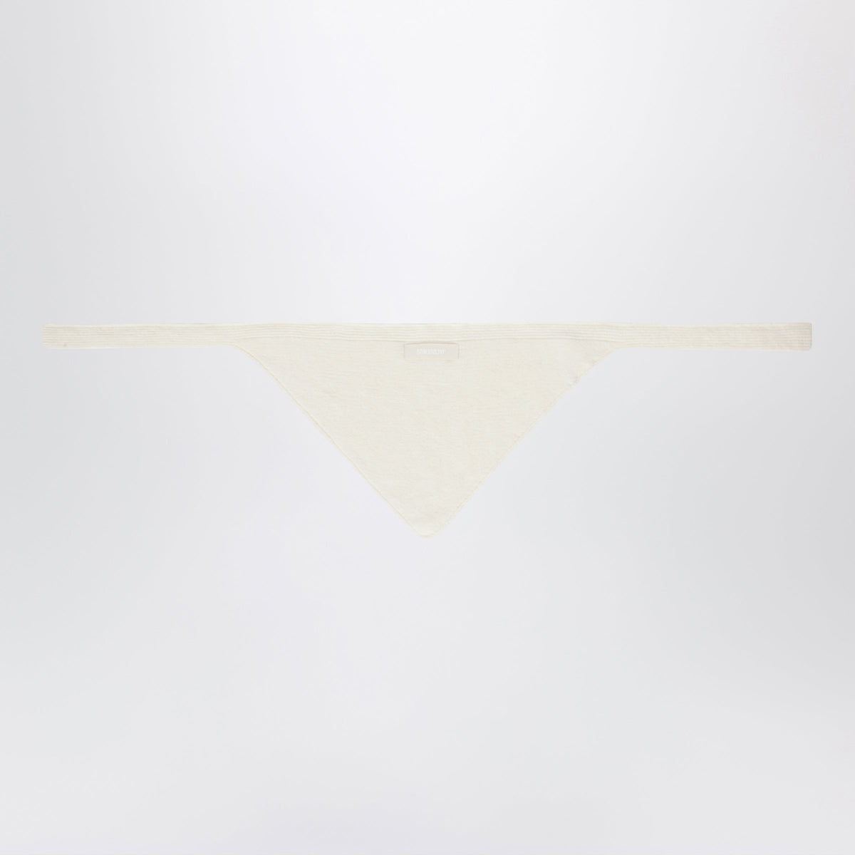 Jacquemus White Gros Grain Scarf In Alpaca Blend Women JACQUEMUS