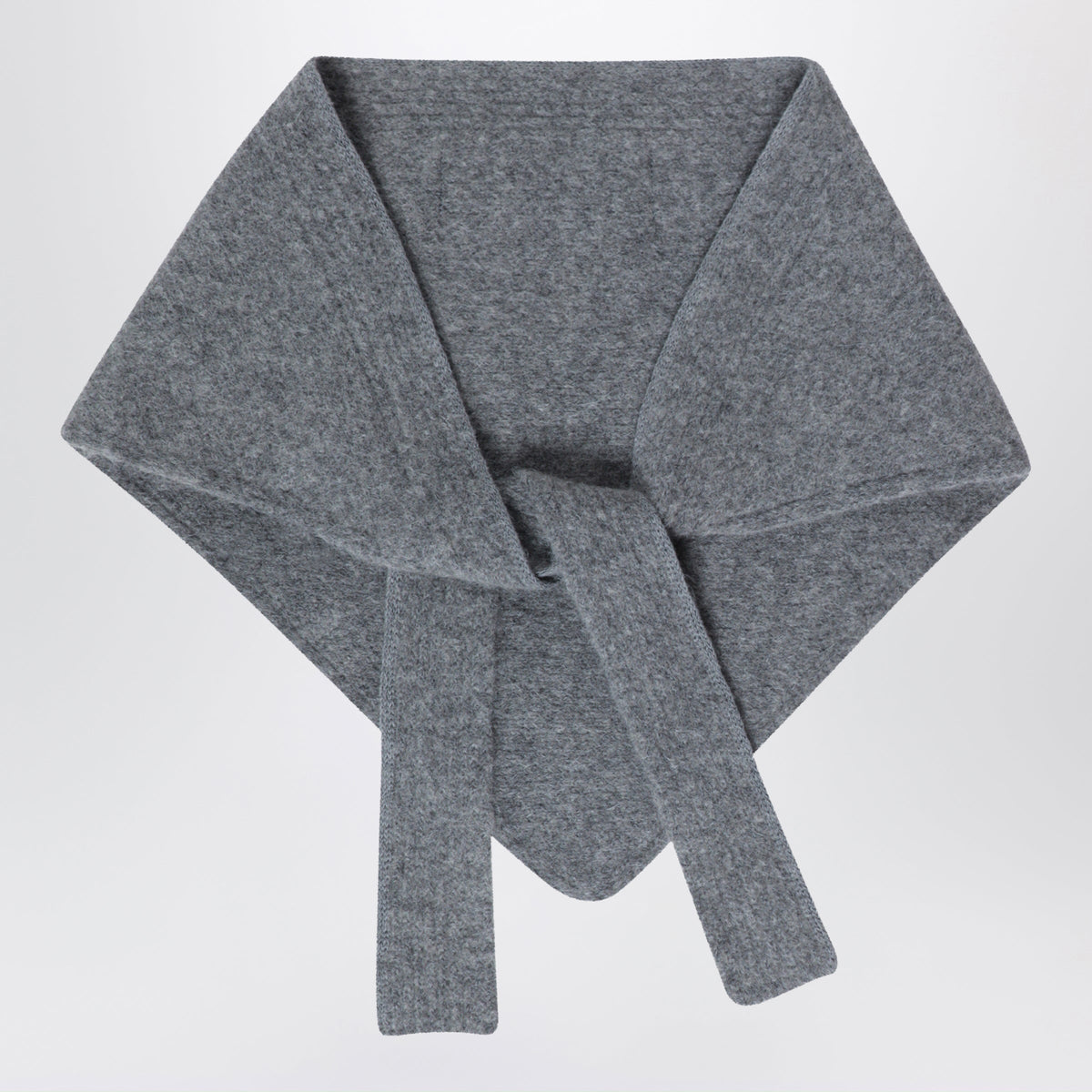 Jacquemus Dark Grey Gros Grain Scarf In Alpaca Blend Women JACQUEMUS