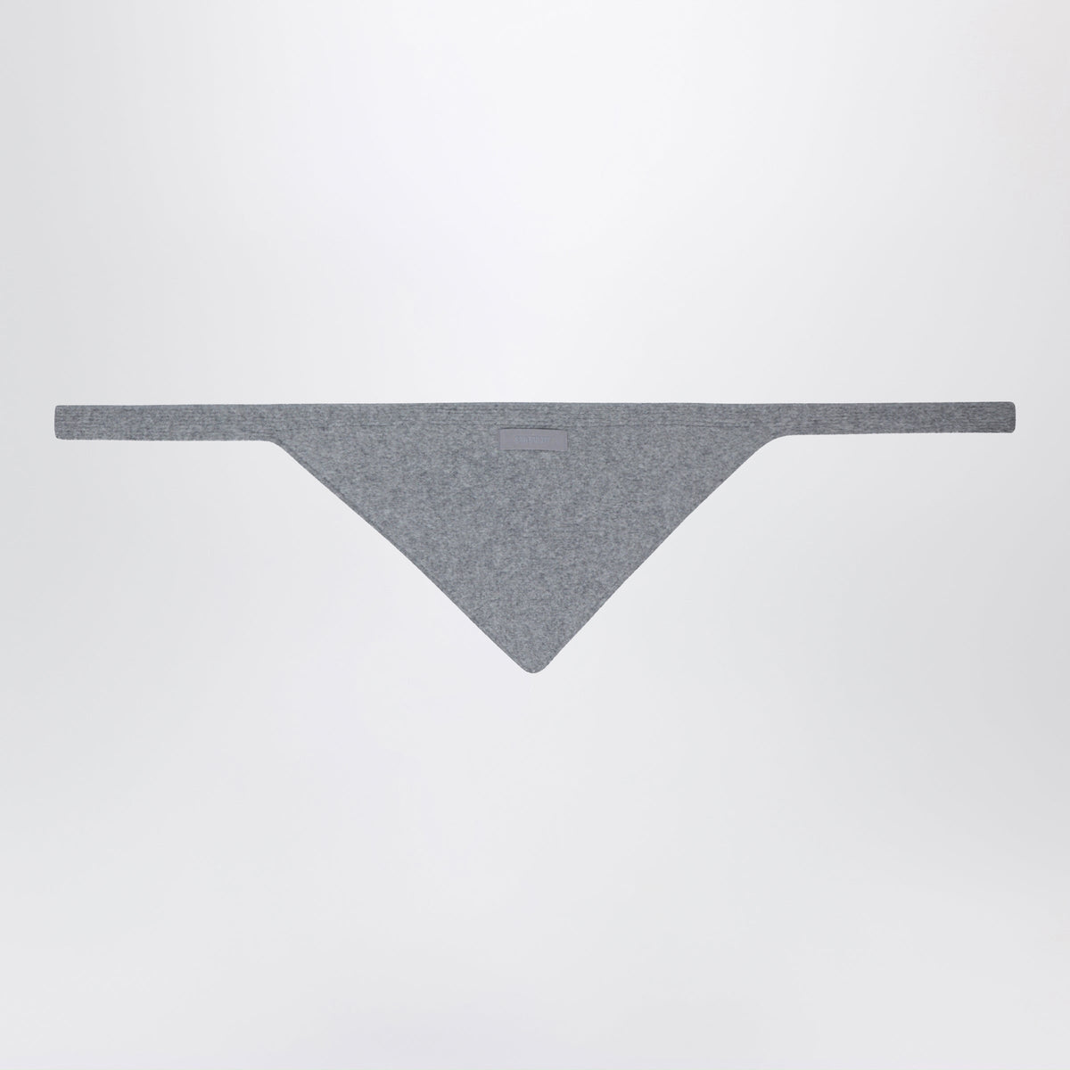 Jacquemus Dark Grey Gros Grain Scarf In Alpaca Blend Women JACQUEMUS