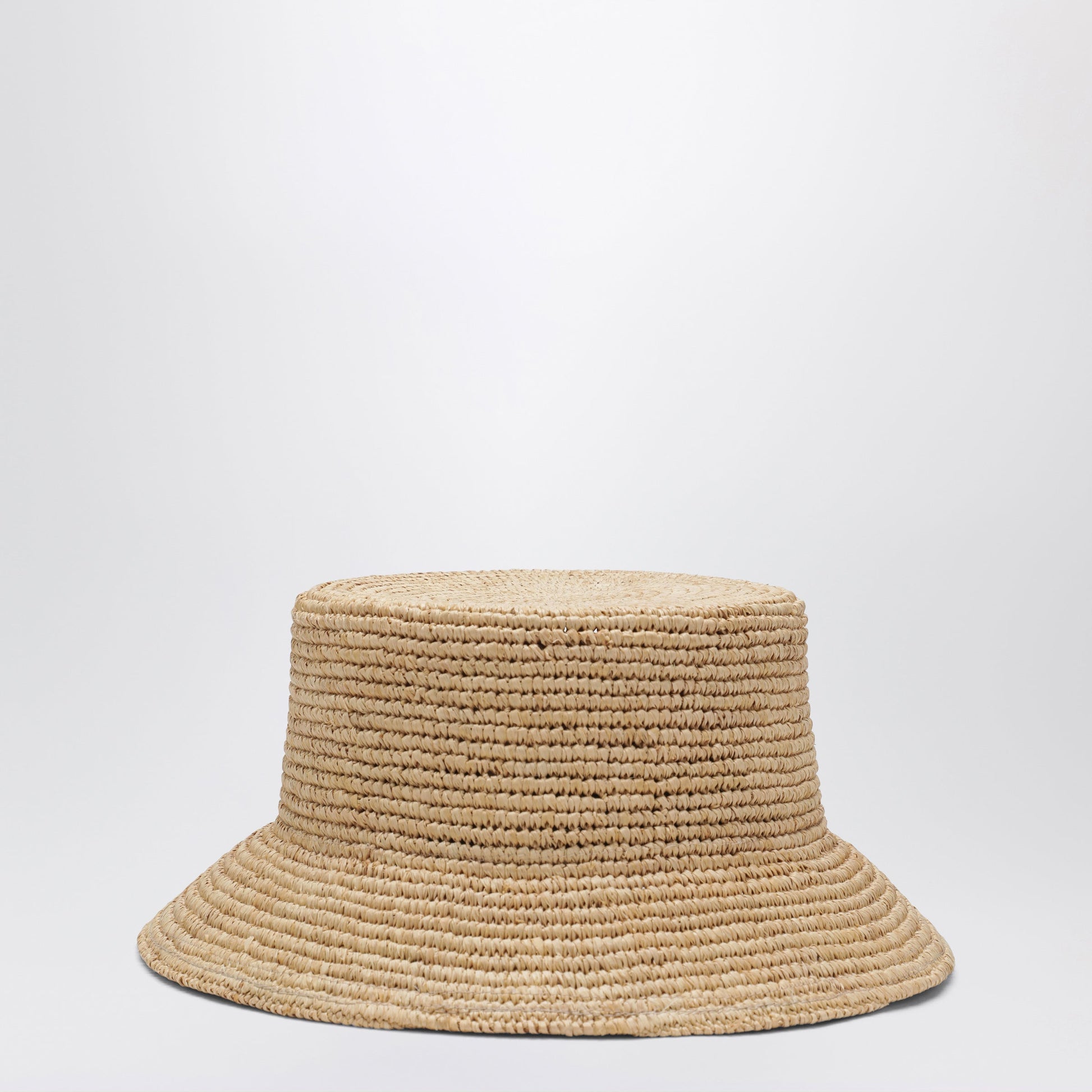 Jacquemus Logo Raffia Bucket Hat In Natural Women JACQUEMUS