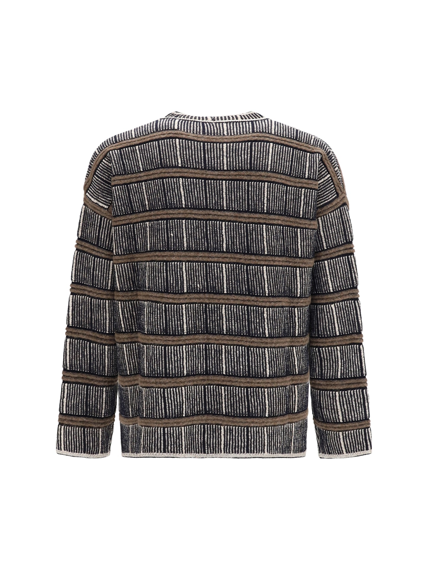 Giorgio Armani Men Oversized Ribbed Sweater In Silk And Virgin Wool Blend GIORGIO ARMANI