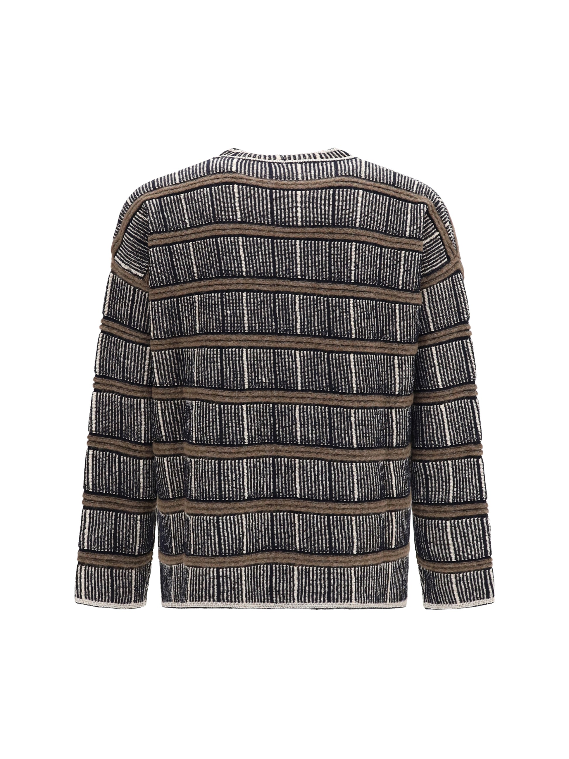 Giorgio Armani Men Oversized Ribbed Sweater In Silk And Virgin Wool Blend GIORGIO ARMANI