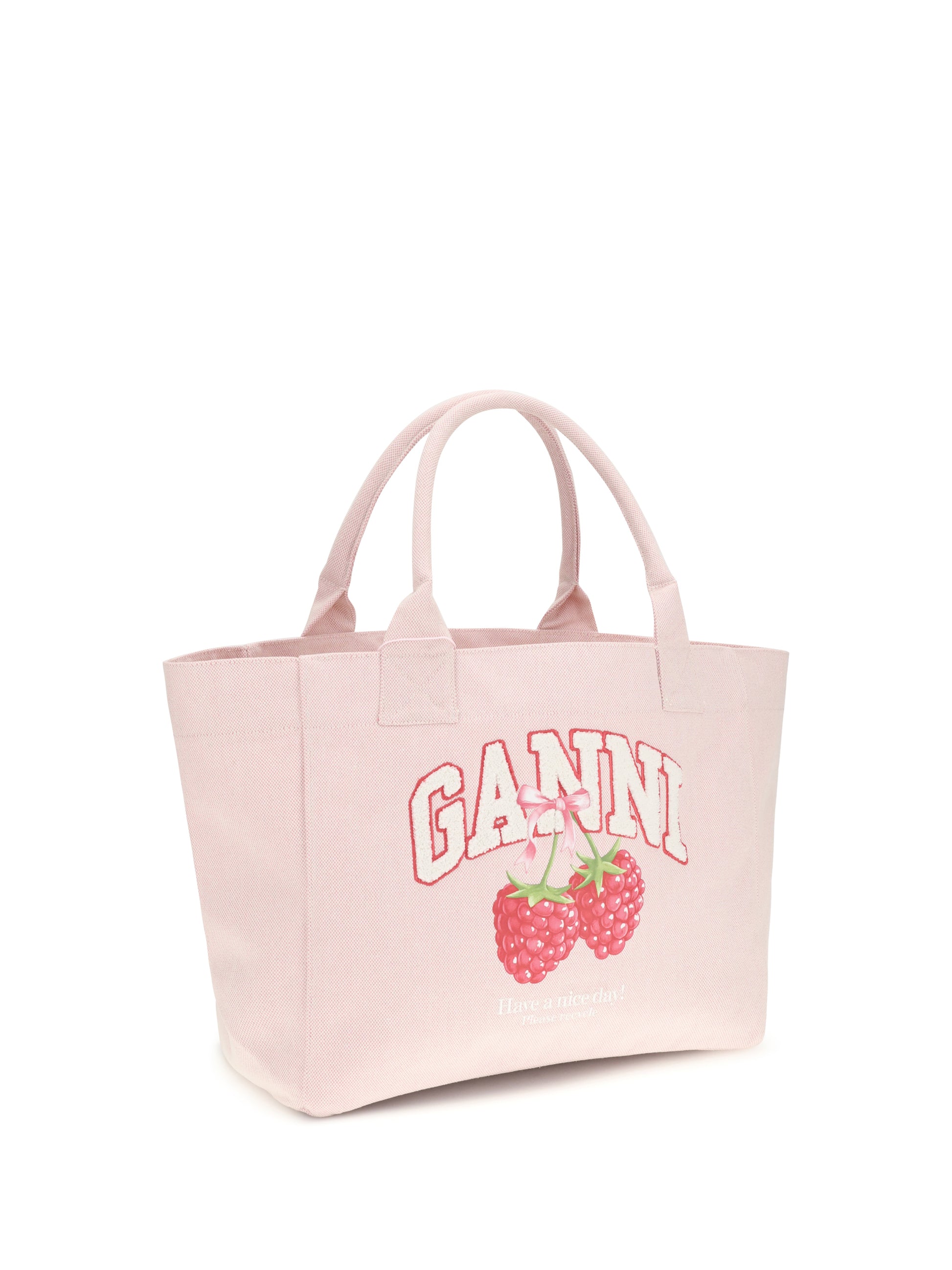 Ganni Women Raspberry Logo Shopper GANNI