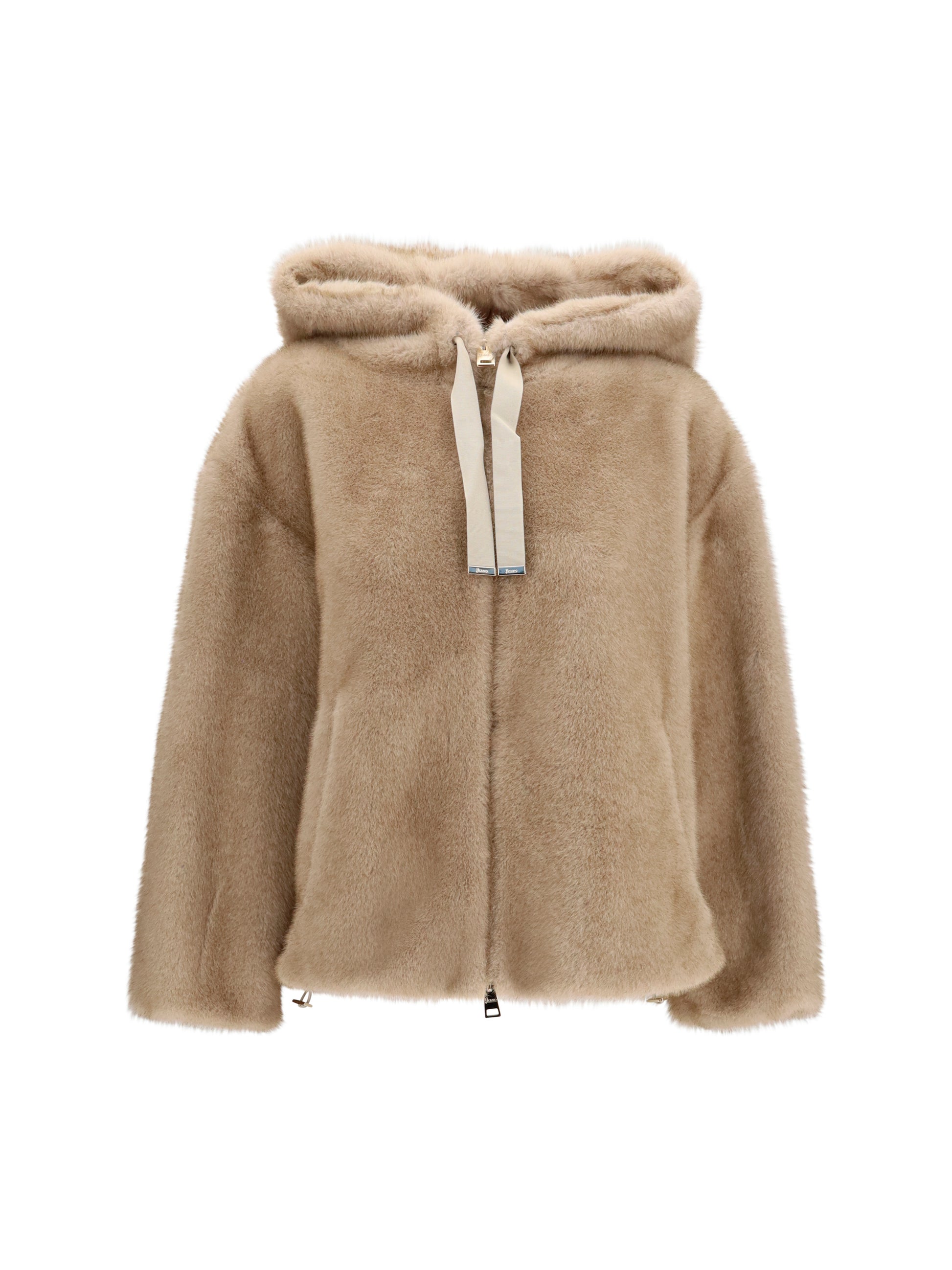 Herno Women Hooded Jacket In Eco-Fur HERNO