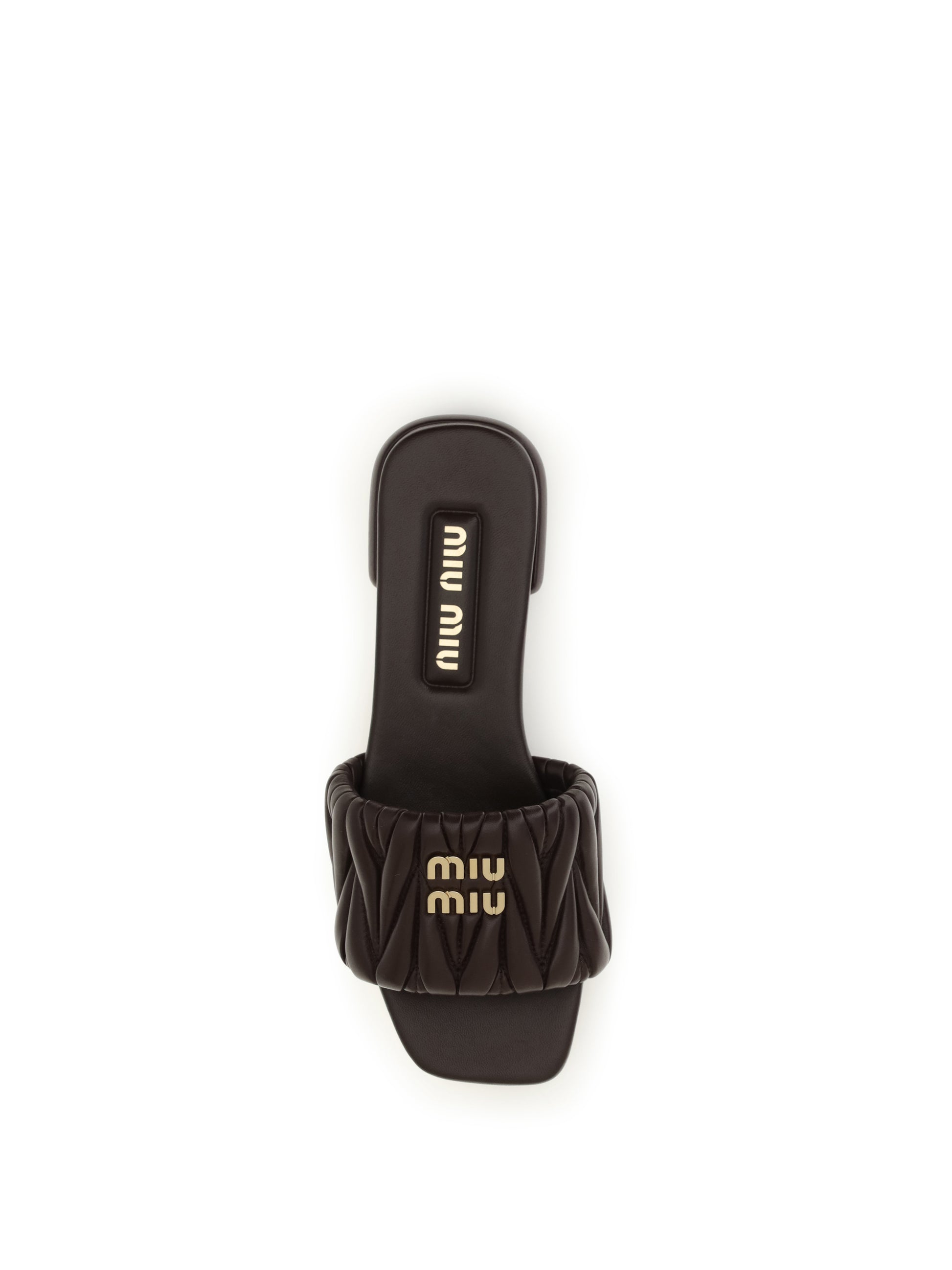 Miu Miu Women Matelassé Nappa Leather Sandals MIU MIU