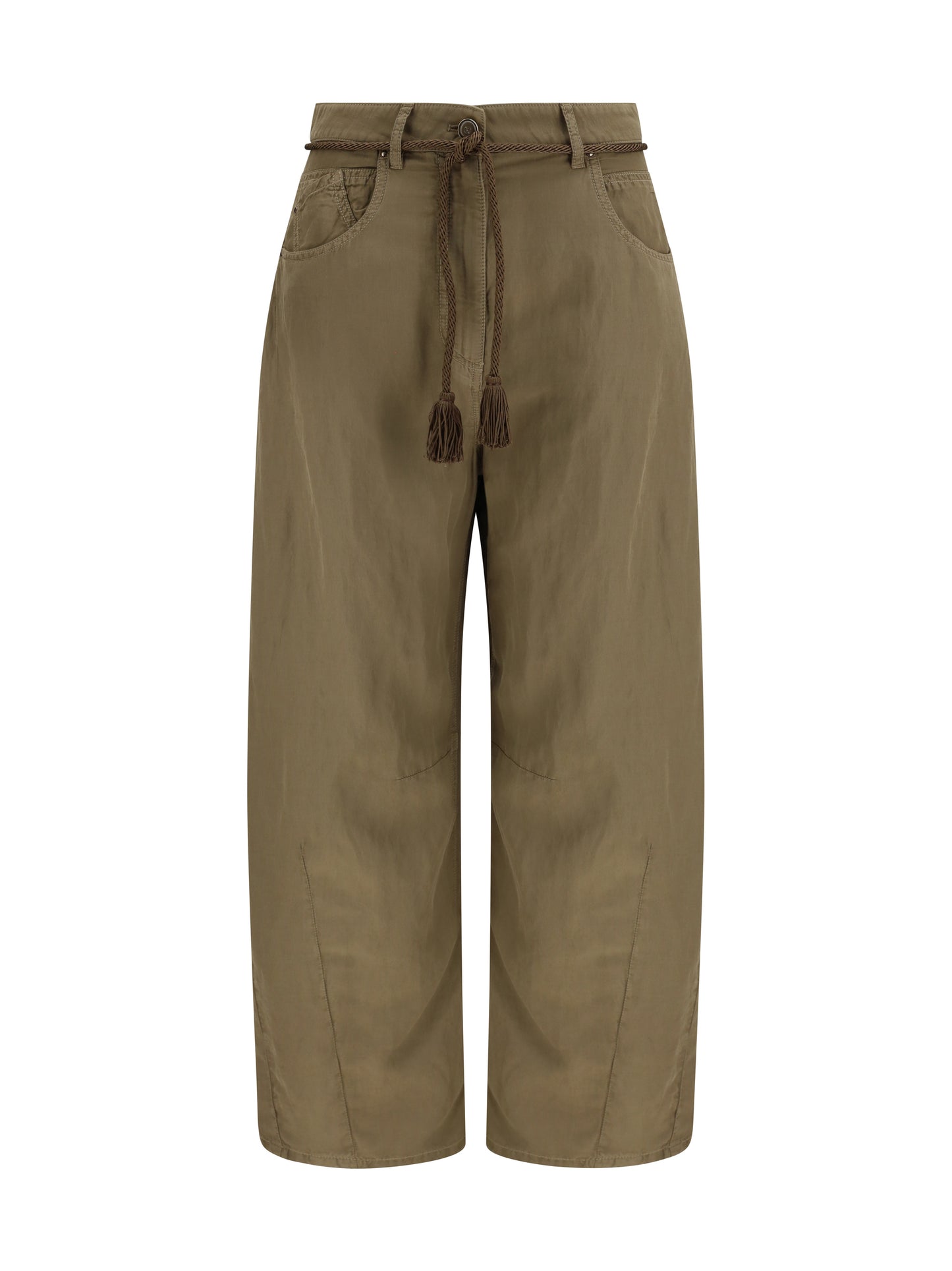 Giorgio Armani Women Cupro And Linen Pants