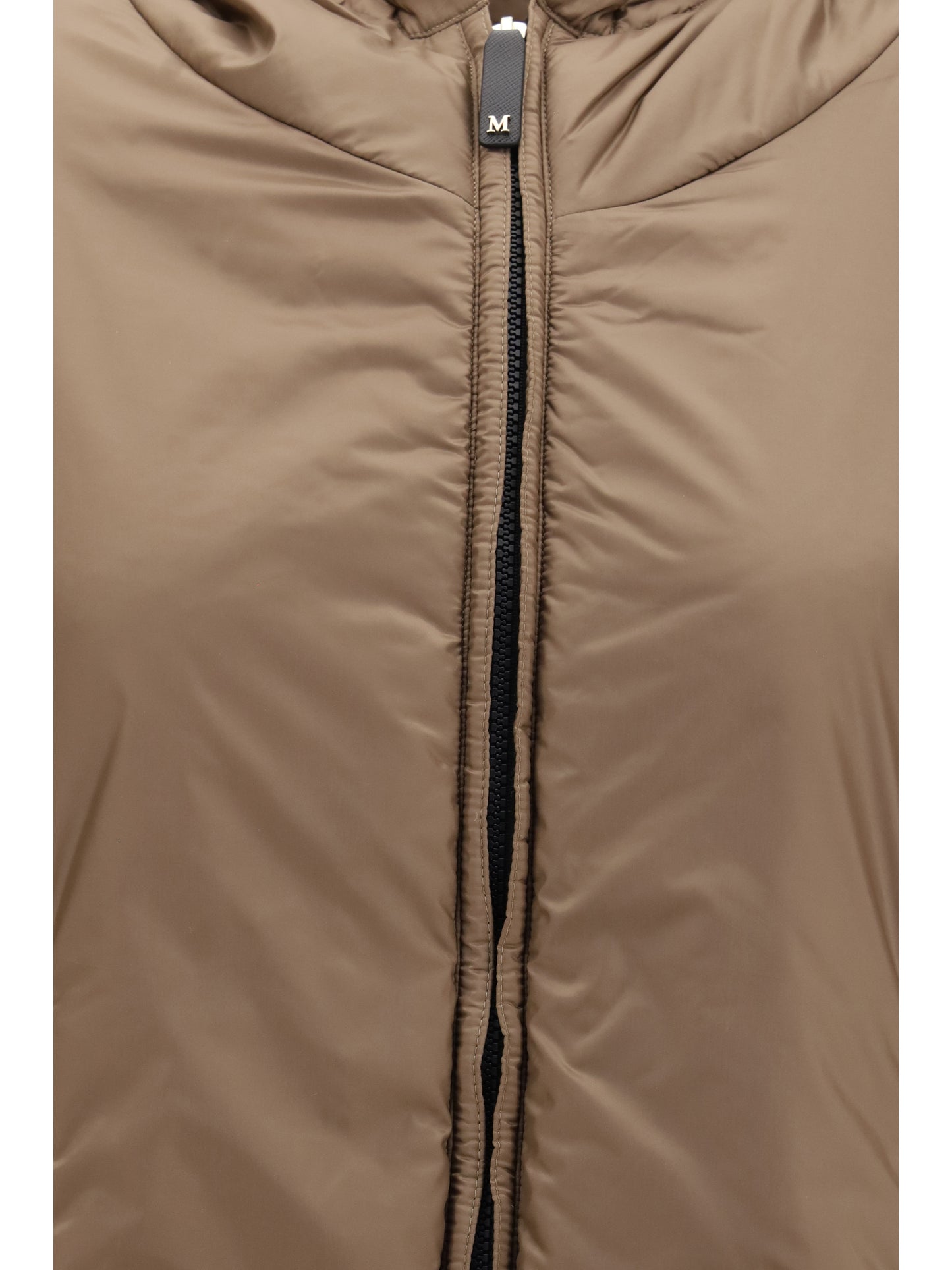 Max Mara The Cube Women Hooded Padded Vest In Water Repellent Canvas MAX MARA THE CUBE