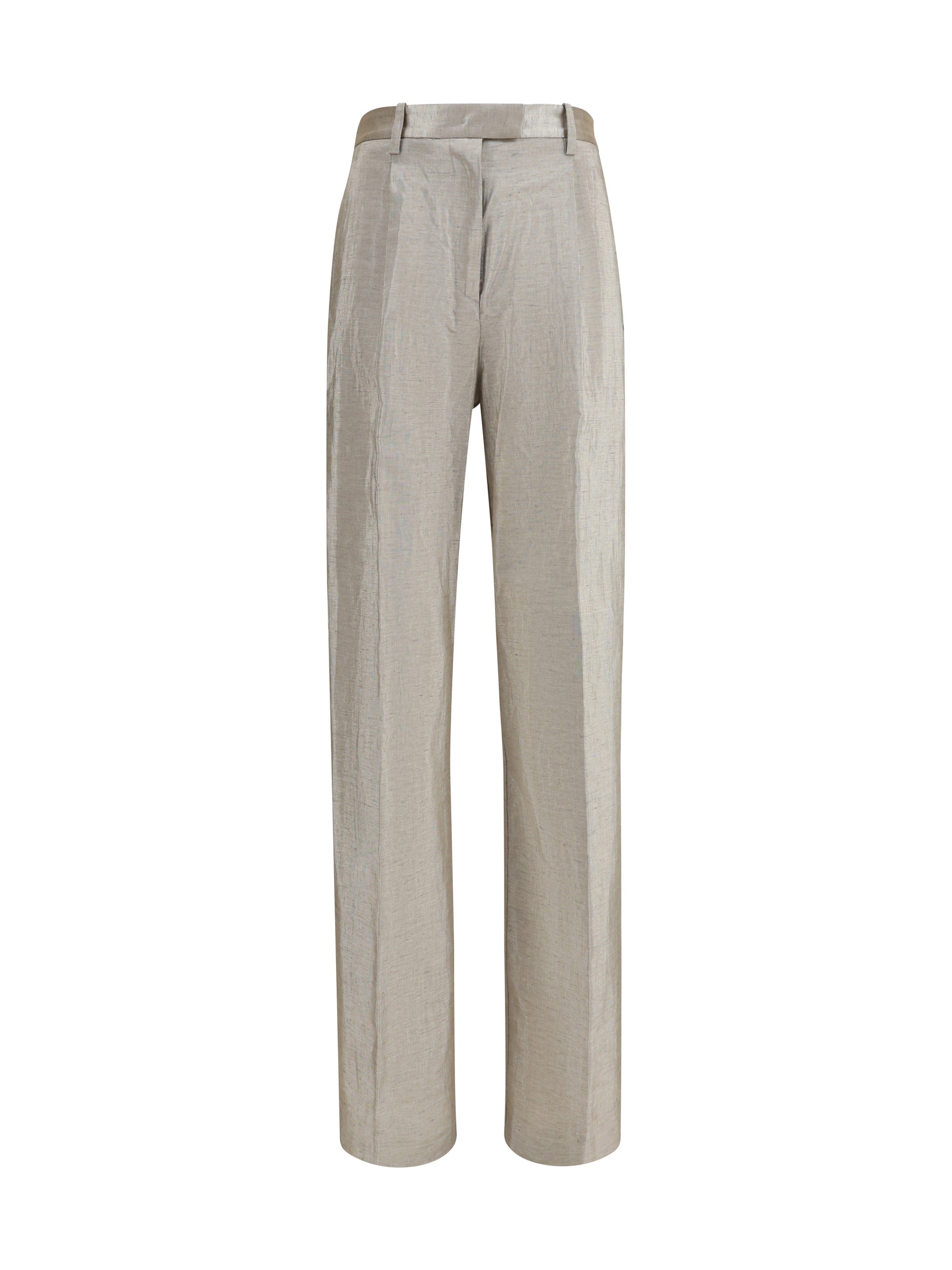 Forte_Forte Women Lurex Pants In Tweed With Micro Sequins And Shimmering Thread FORTE FORTE