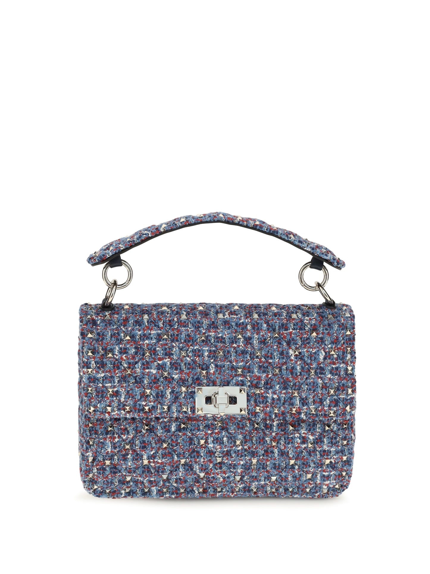 Valentino Garavani Women Rockstud Spike Tweed Handbag VALENTINO GARAVANI
