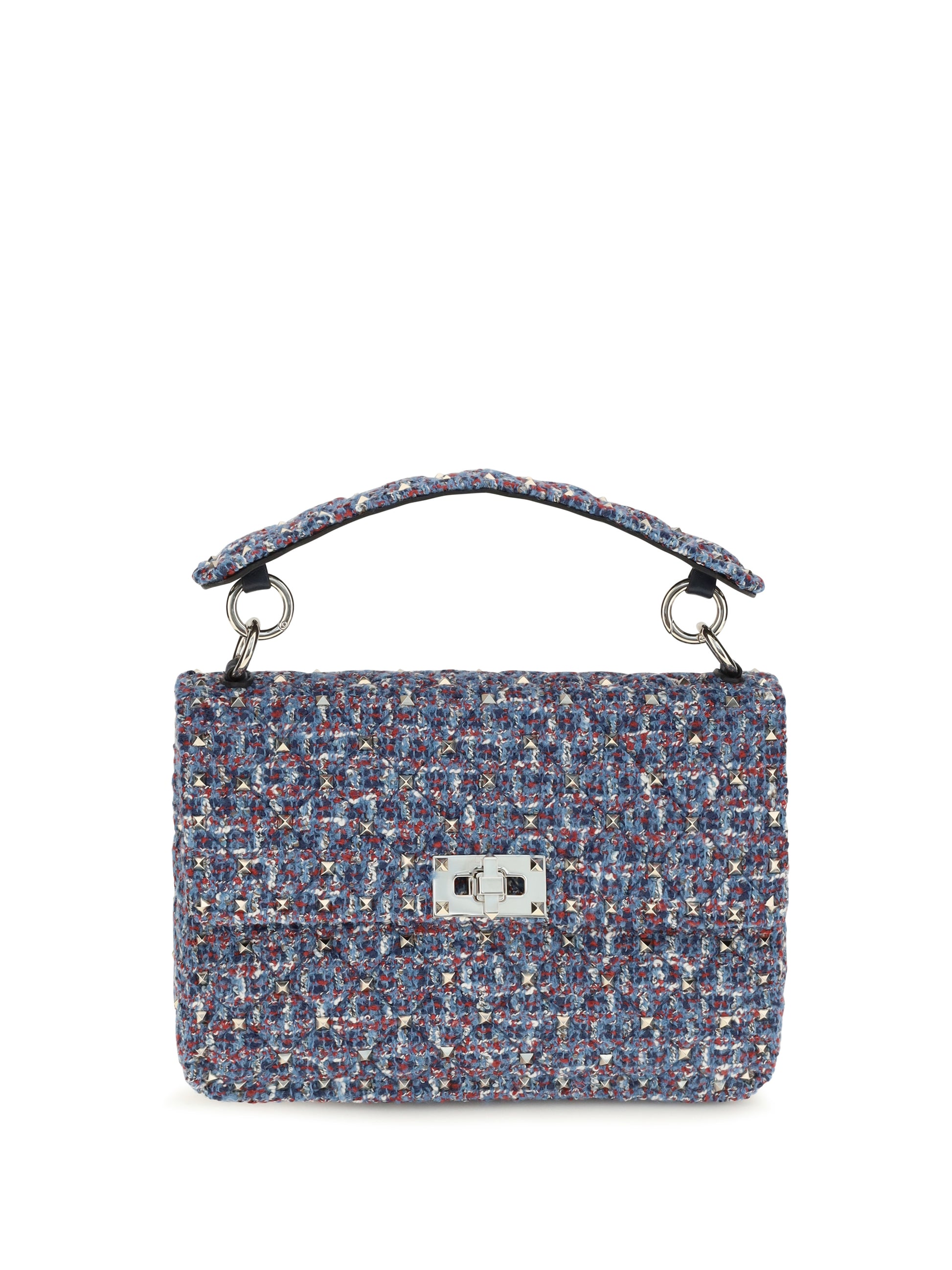 Valentino Garavani Women Rockstud Spike Tweed Handbag VALENTINO GARAVANI