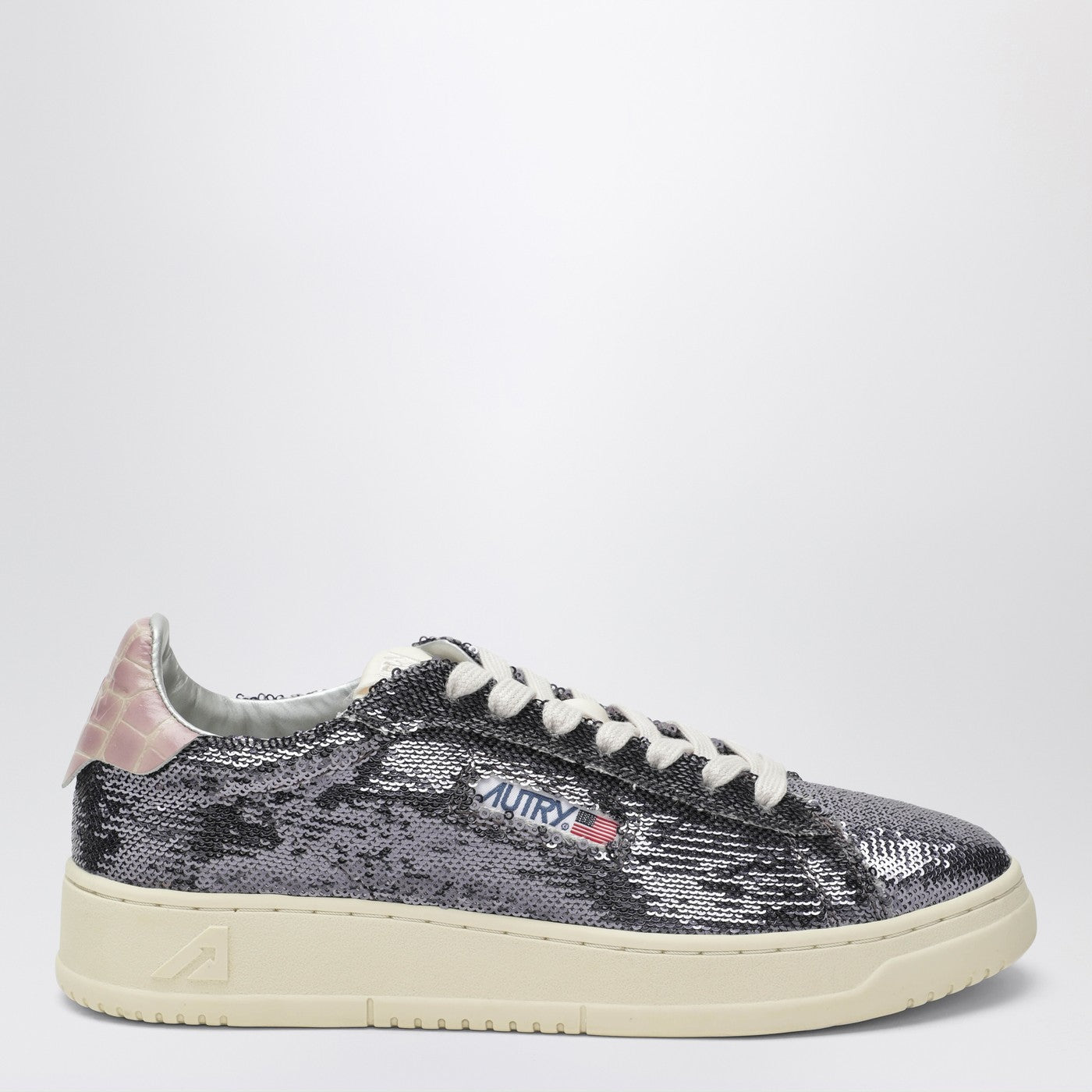Autry Sneakers Dallas Sparkling In Grey Sequins Women AUTRY