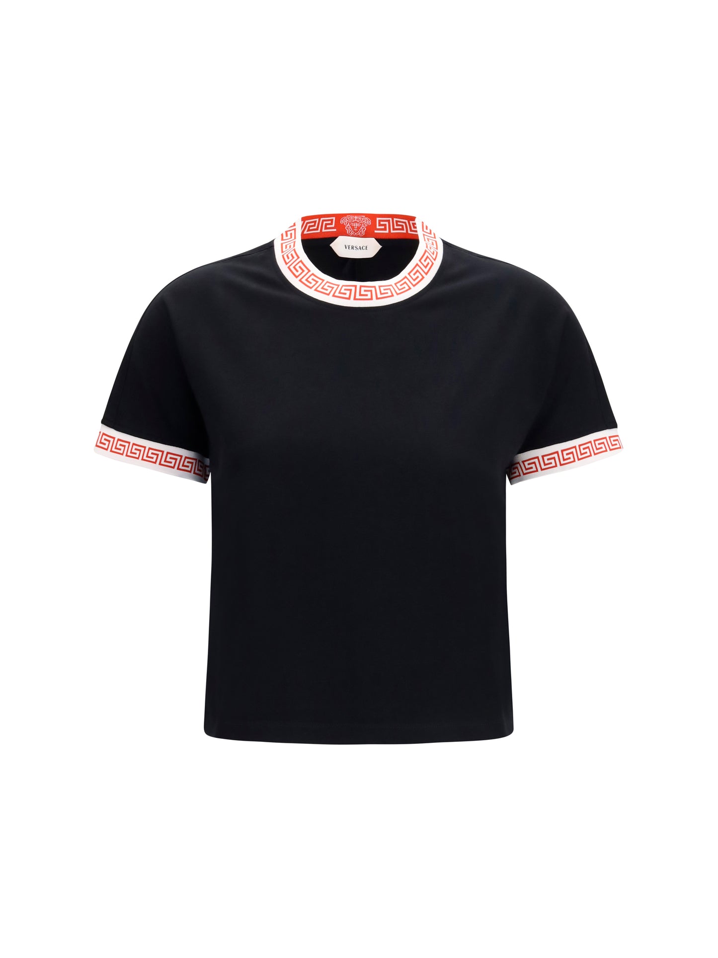 Versace Women T-Shirt With Greca Details VERSACE
