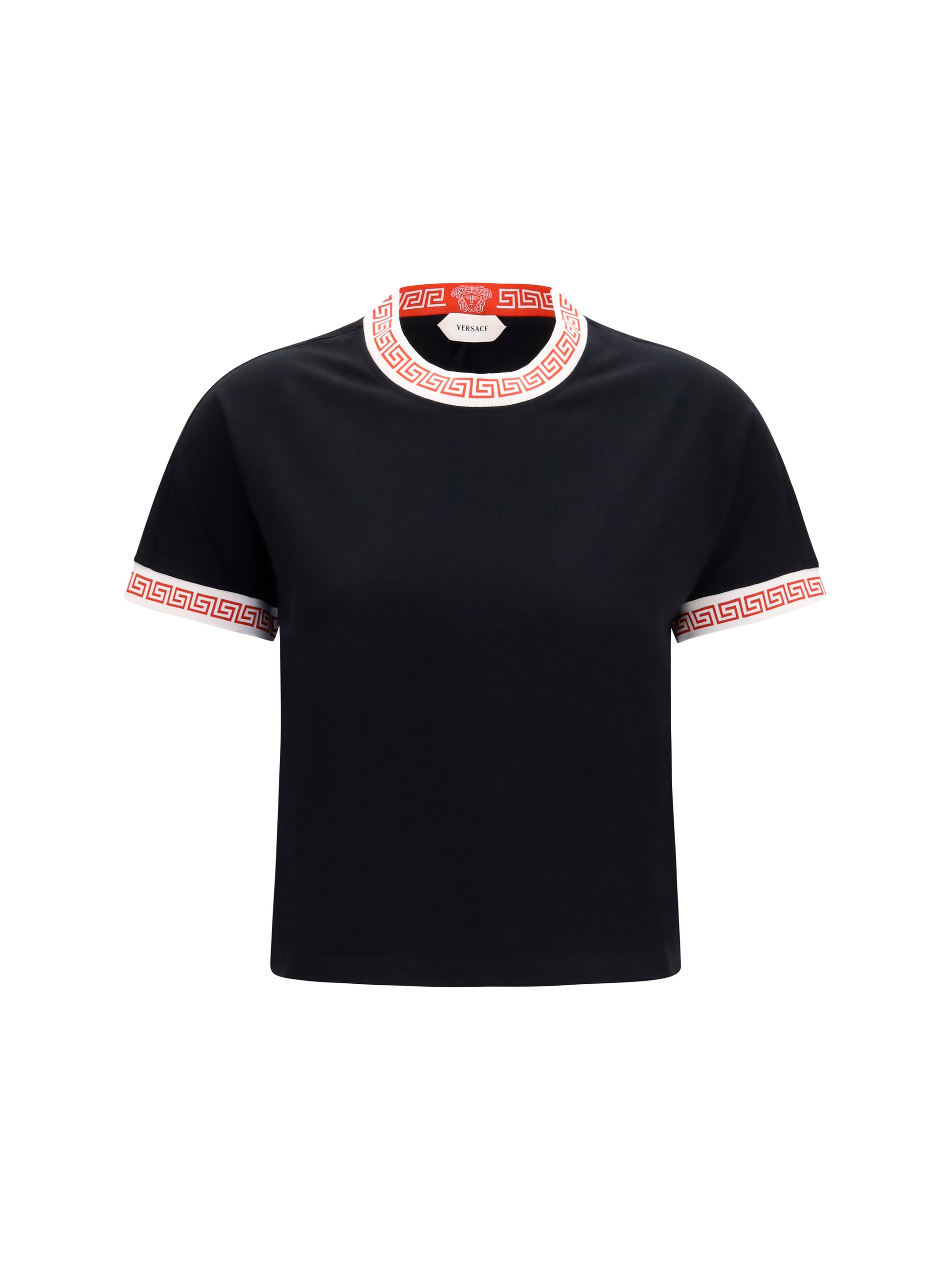 Versace Women T-Shirt With Greca Details VERSACE