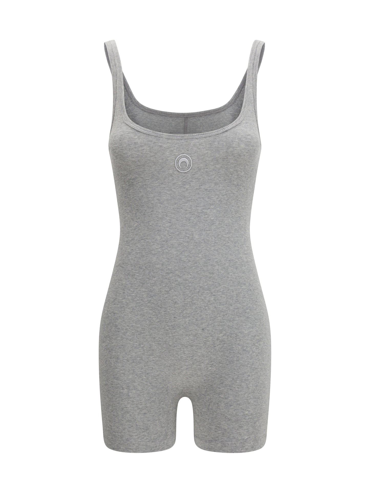 Marine Serre Women Moon Logo Ribbed Jersey Short Catsuit MARINE SERRE