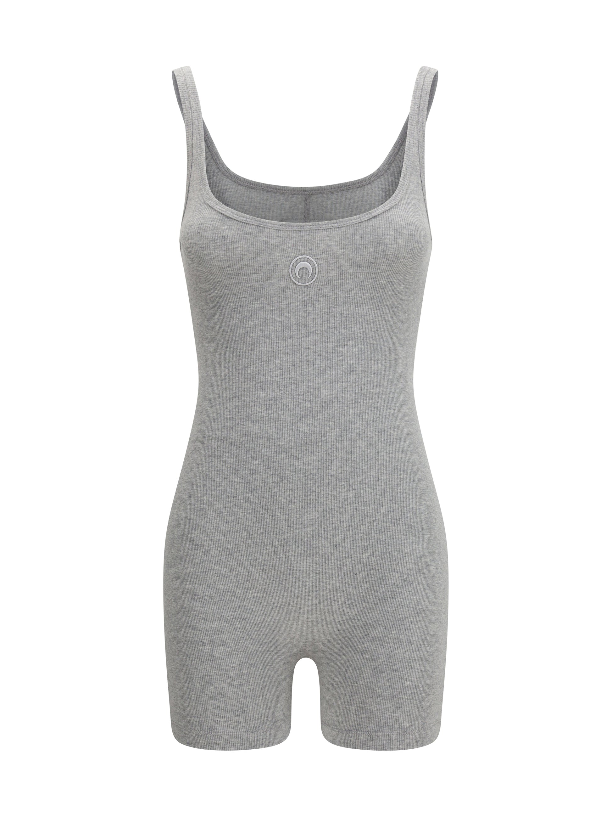 Marine Serre Women Moon Logo Ribbed Jersey Short Catsuit MARINE SERRE