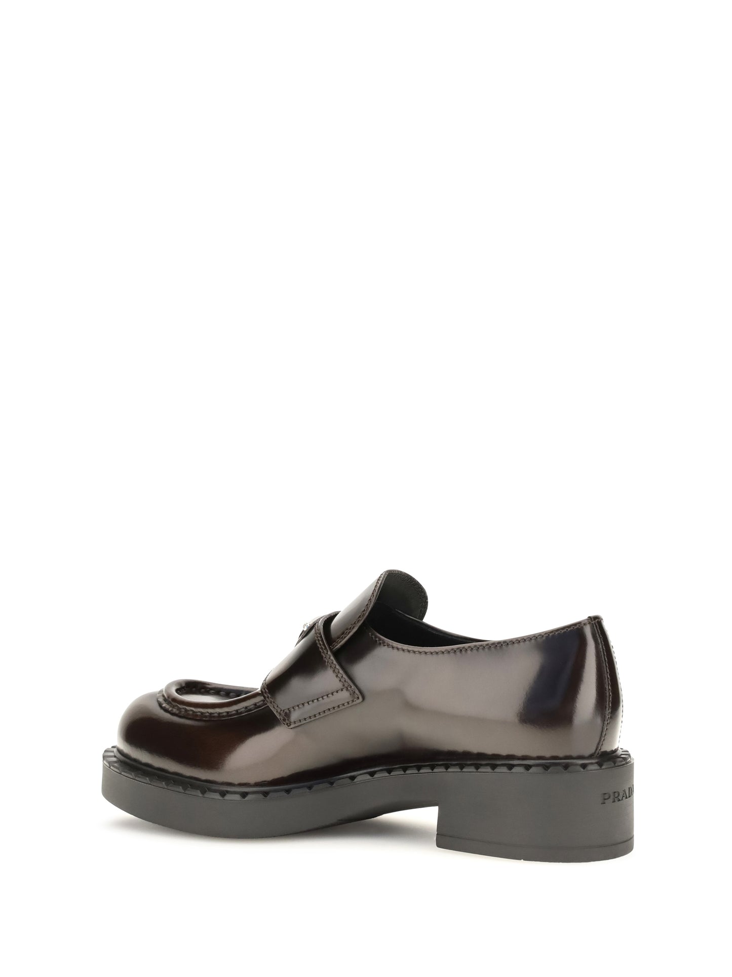 Prada Women Leather Logo Loafers PRADA