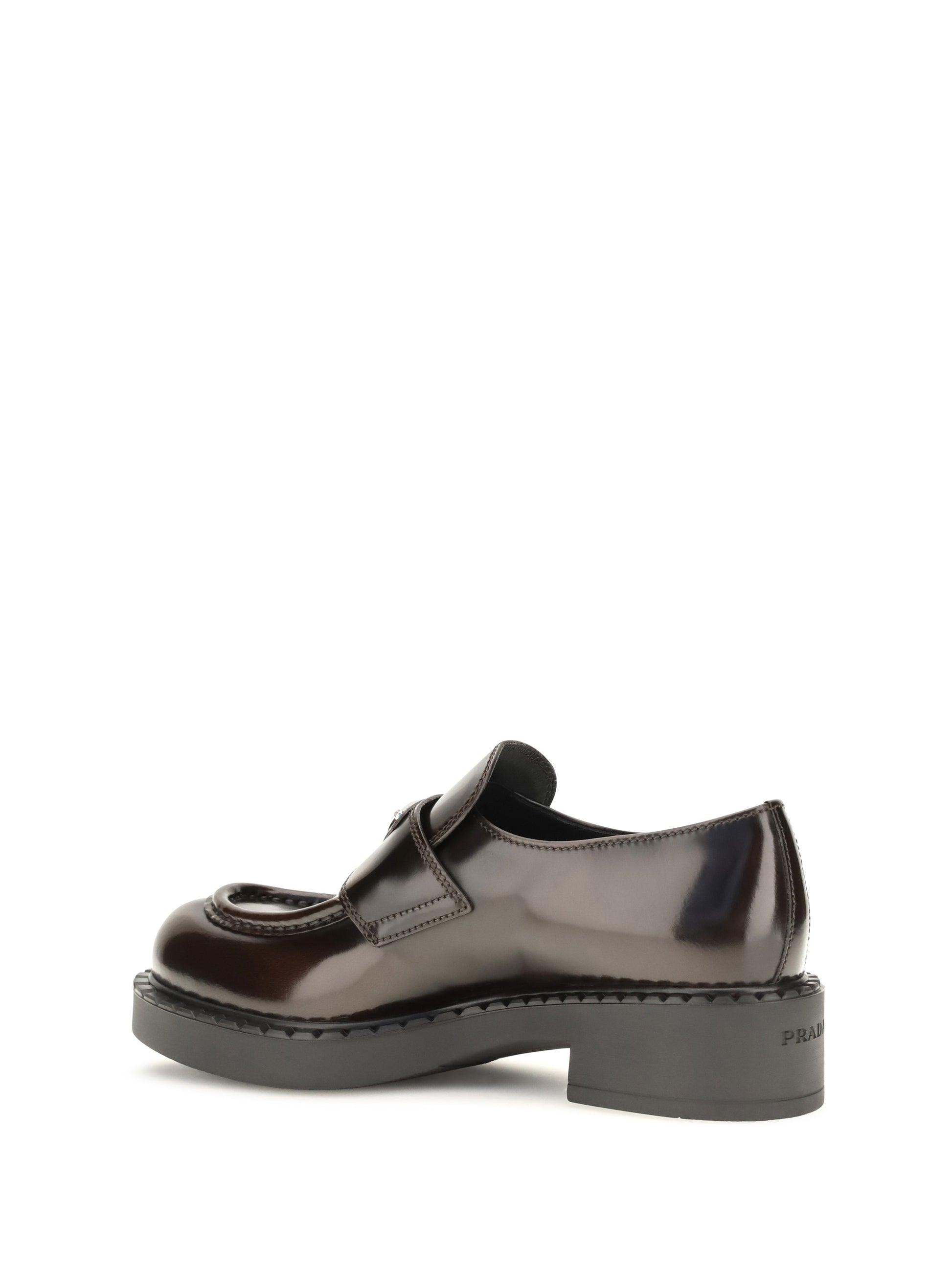 Prada Women Leather Logo Loafers PRADA