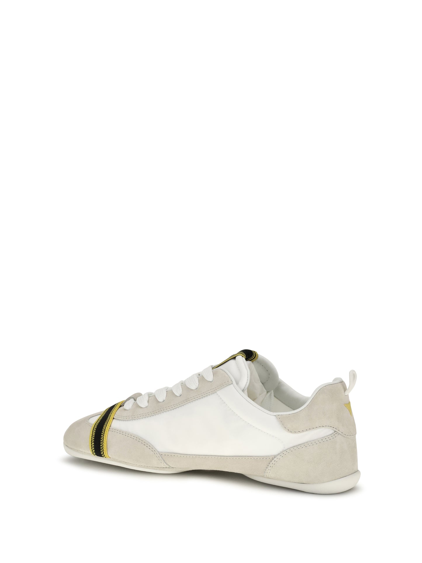 Fendi Men Wrap Suede And Fabric Sneakers FENDI