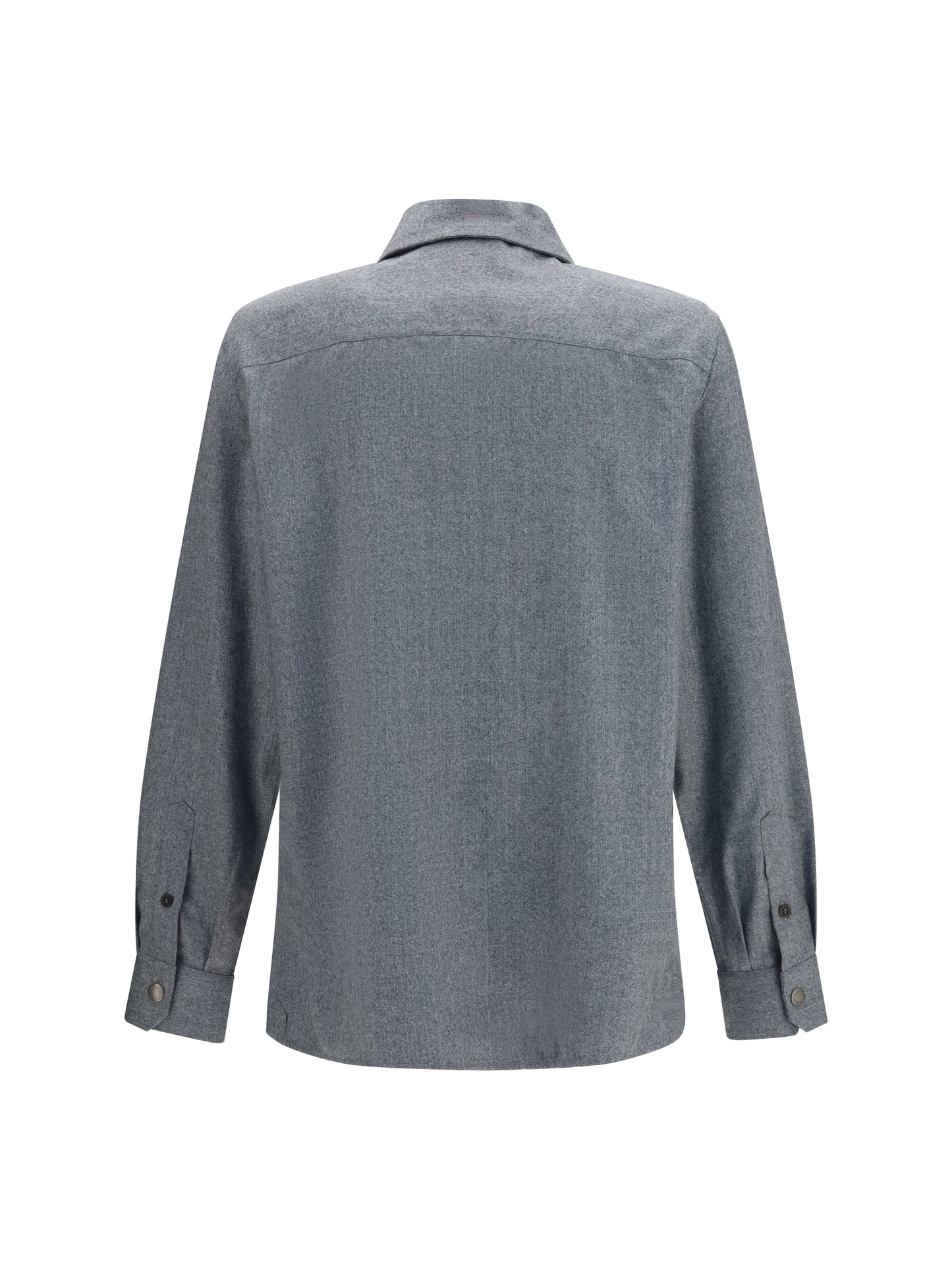 Brunello Cucinelli Men Virgin Wool Shirt BRUNELLO CUCINELLI