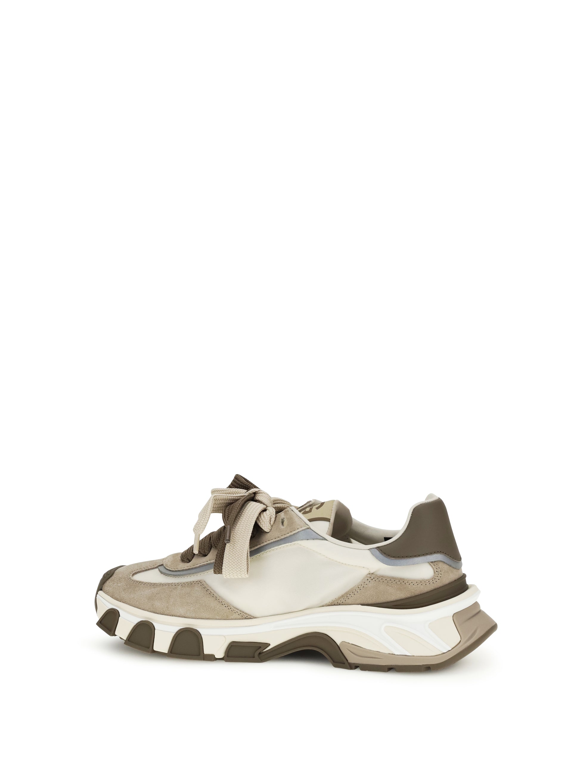 Dolce & Gabbana Men Leather And Mesh Sneakers DOLCE & GABBANA
