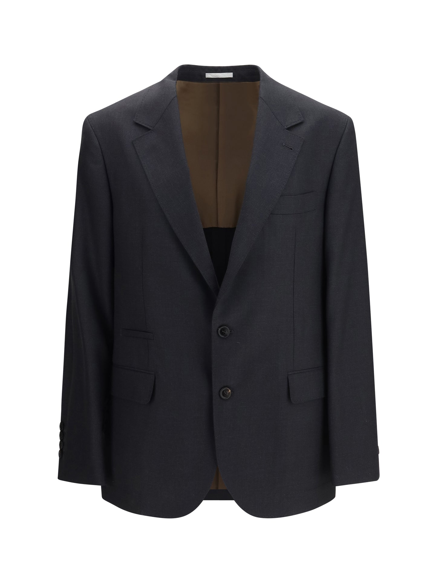 Brunello Cucinelli Men Wool Houndstooth Jacket BRUNELLO CUCINELLI