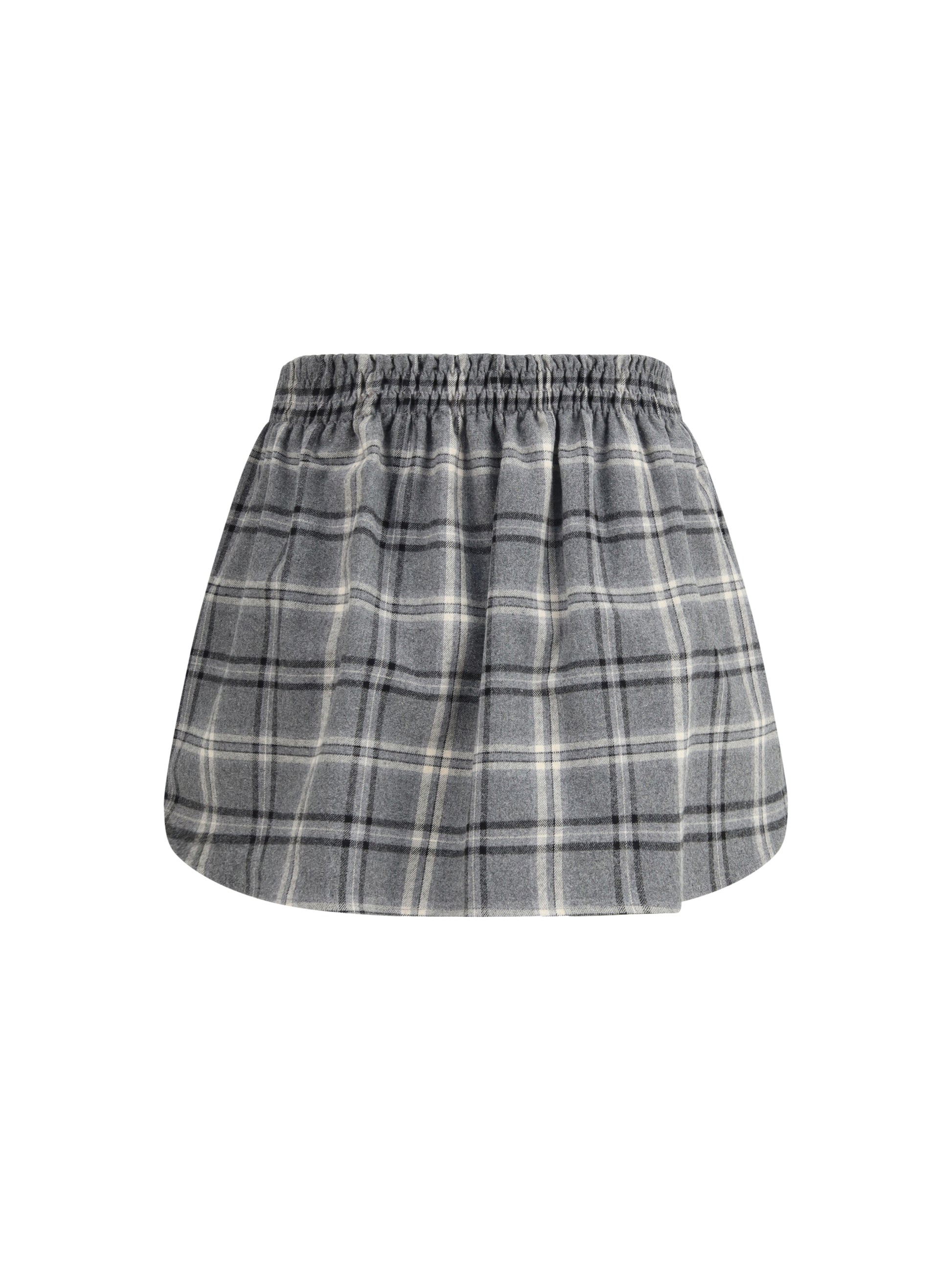 Miu Miu Women Check Flannel Miniskirt MIU MIU
