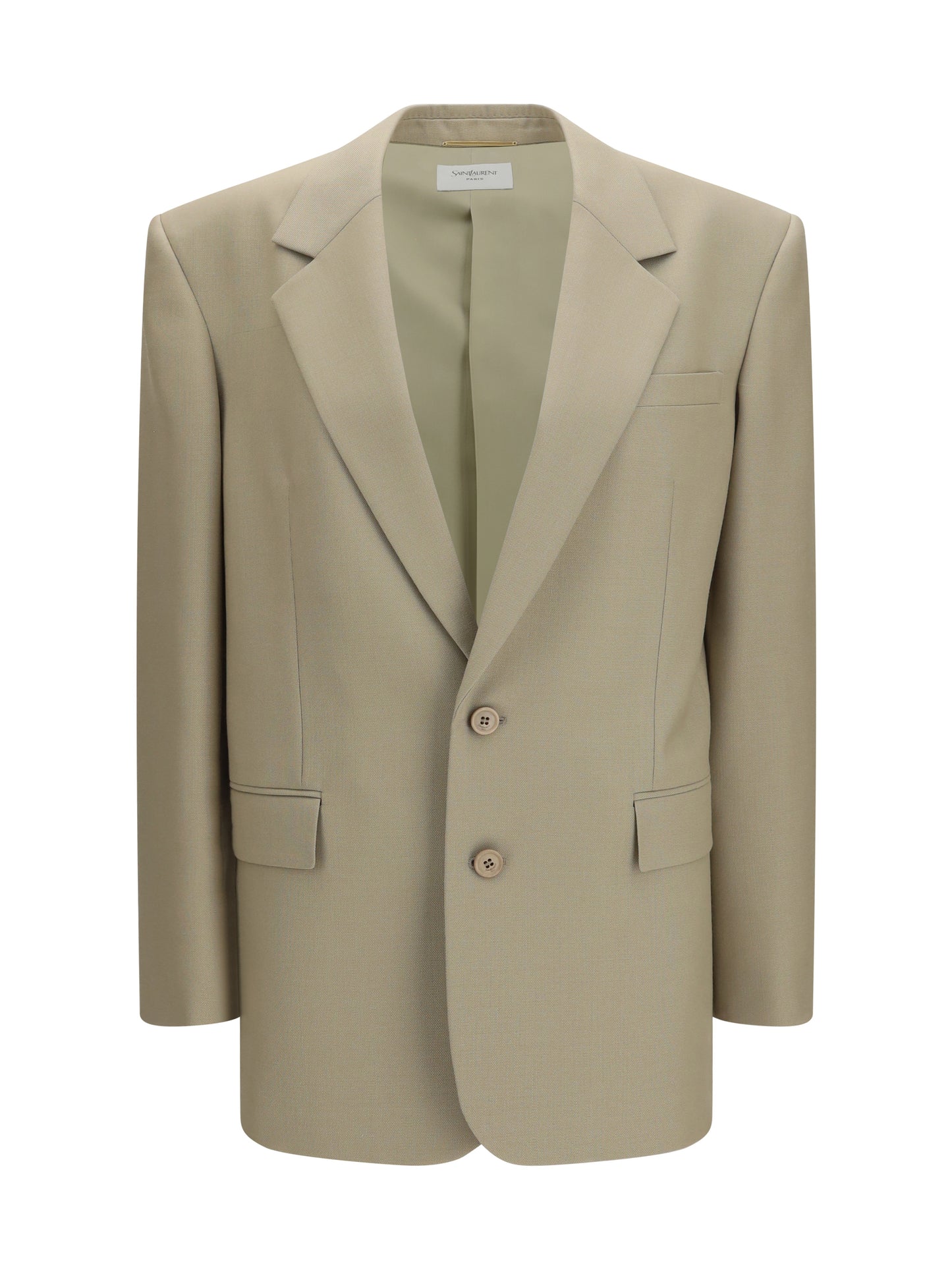 Saint Laurent Women Single-Breasted Jacket In Wool And Silk SAINT LAURENT
