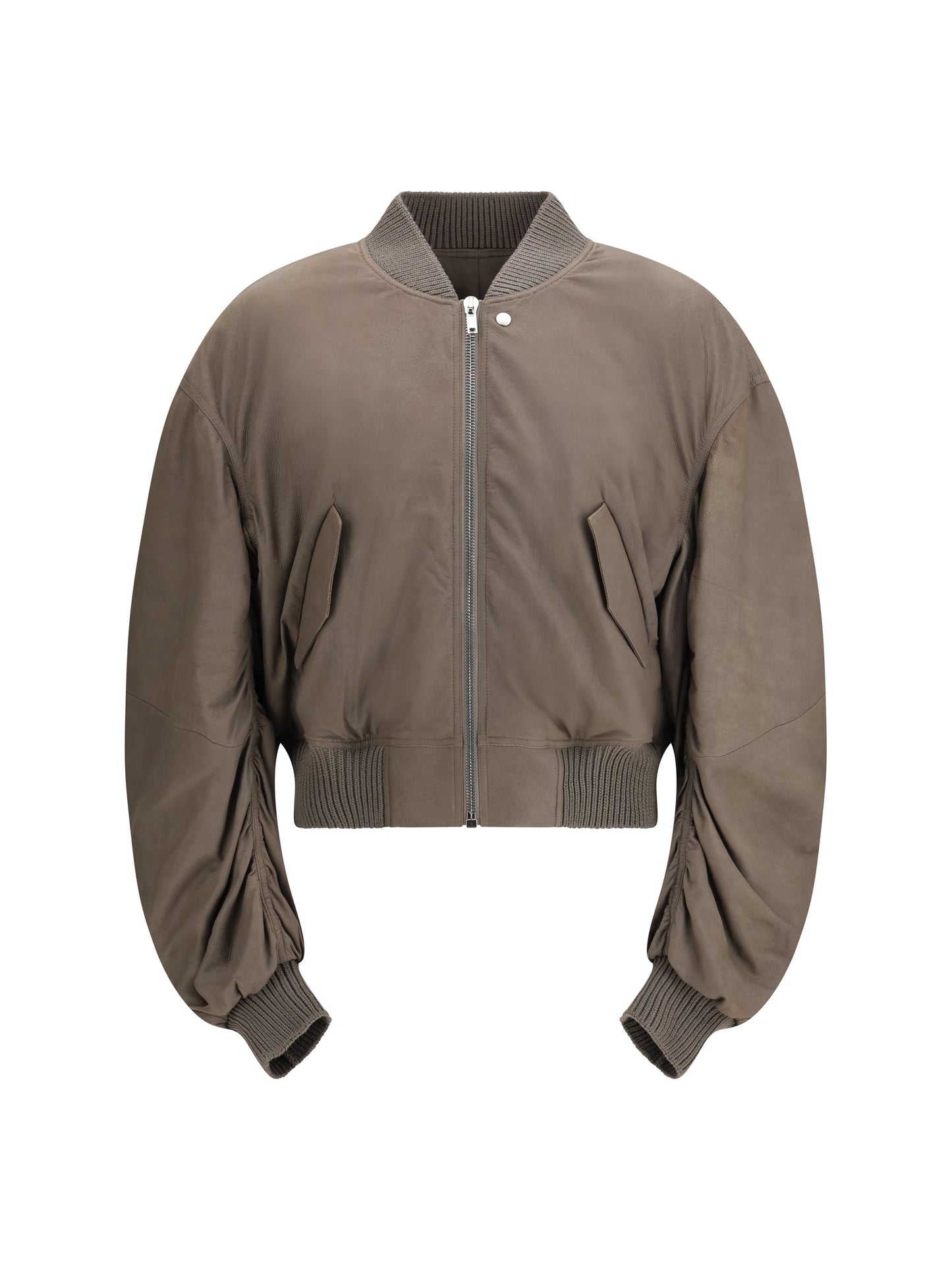 Rick Owens Men Secchia Flight Bomber In Lambskin Leather With Padding RICK OWENS