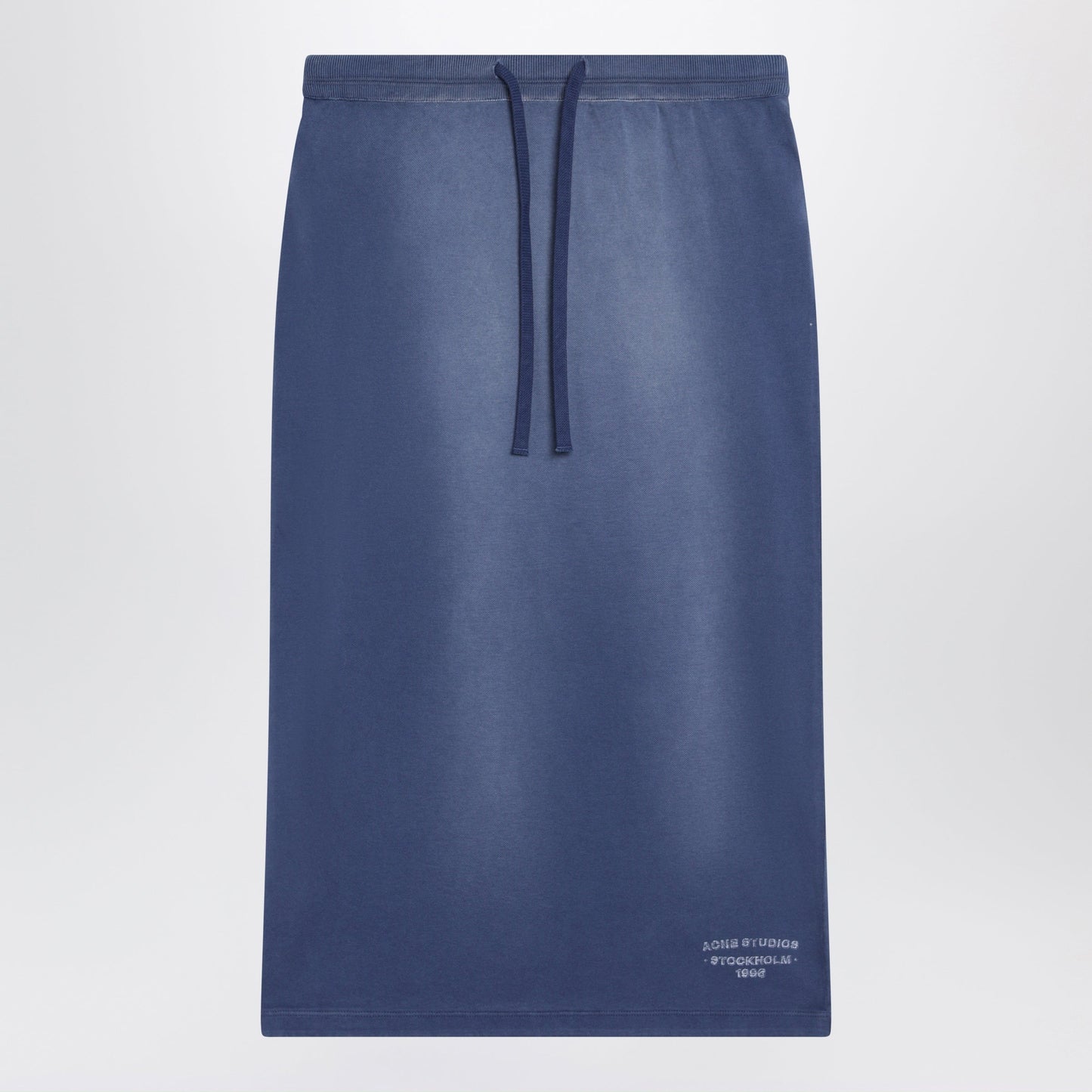 Acne Studios Navy Blue Cotton Skirt With A Splatter Effect Women ACNE STUDIOS