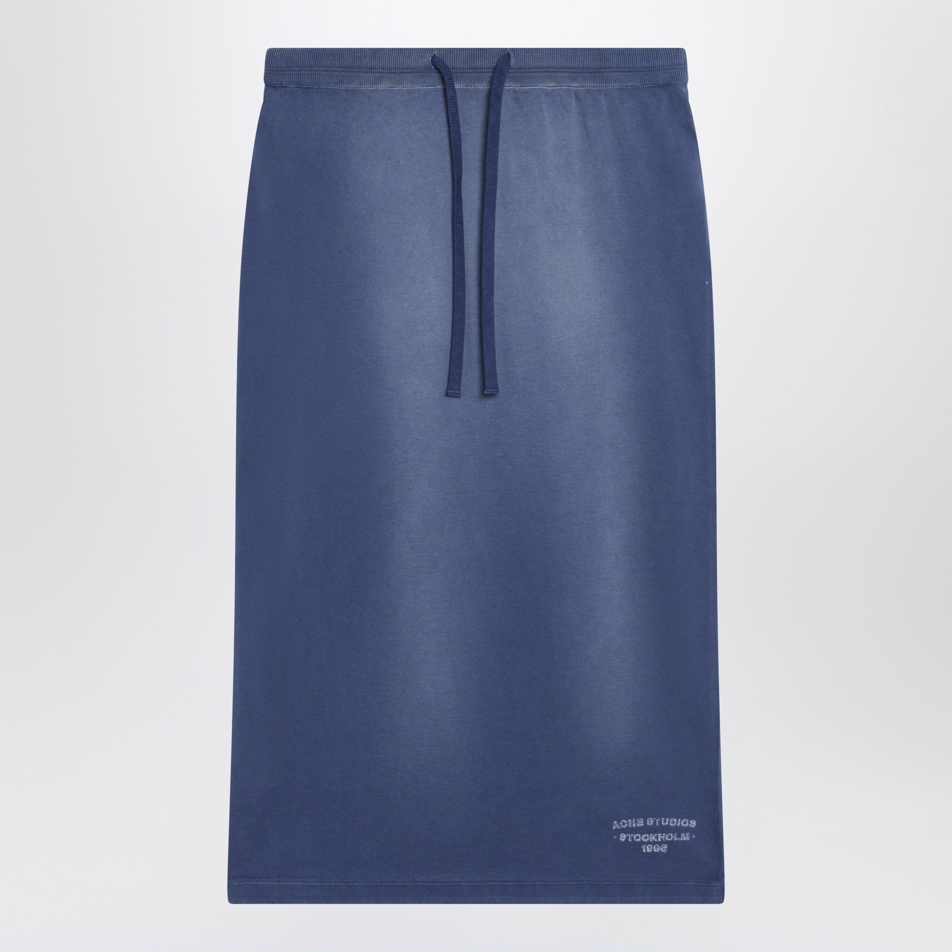 Acne Studios Navy Blue Cotton Skirt With A Splatter Effect Women ACNE STUDIOS