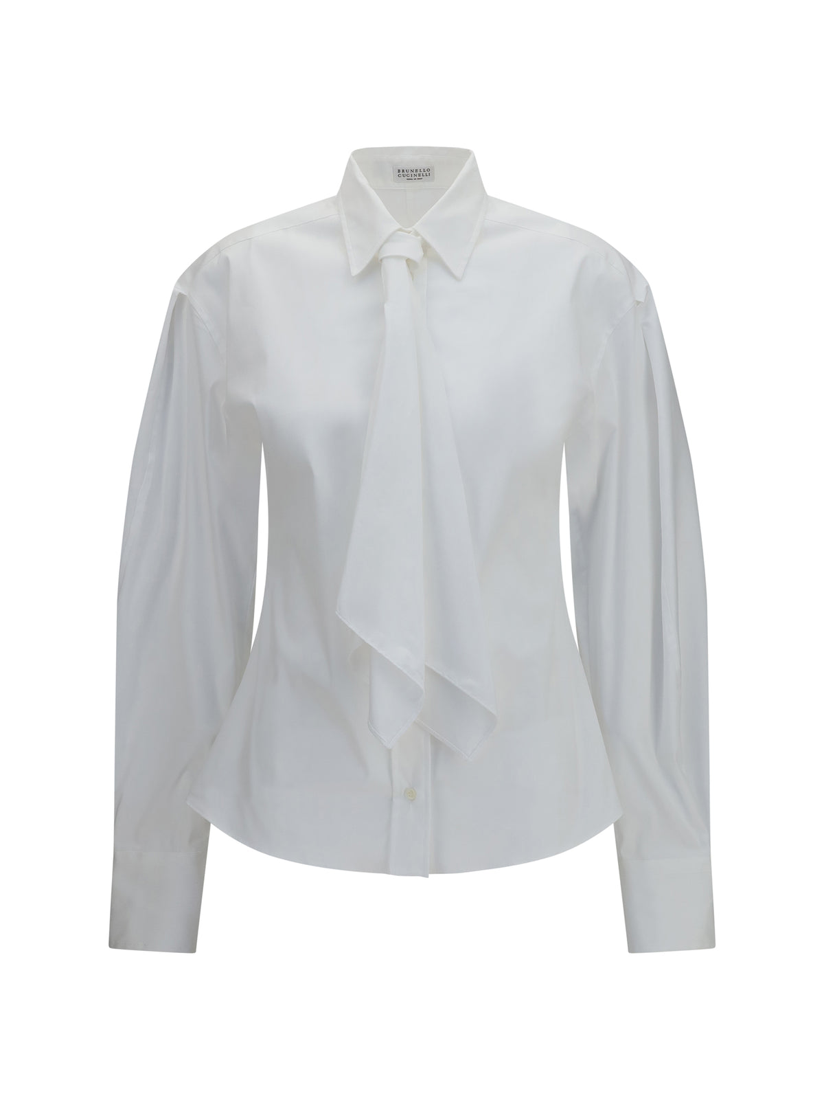 Brunello Cucinelli Women Cotton Blend Shirt With Tie BRUNELLO CUCINELLI
