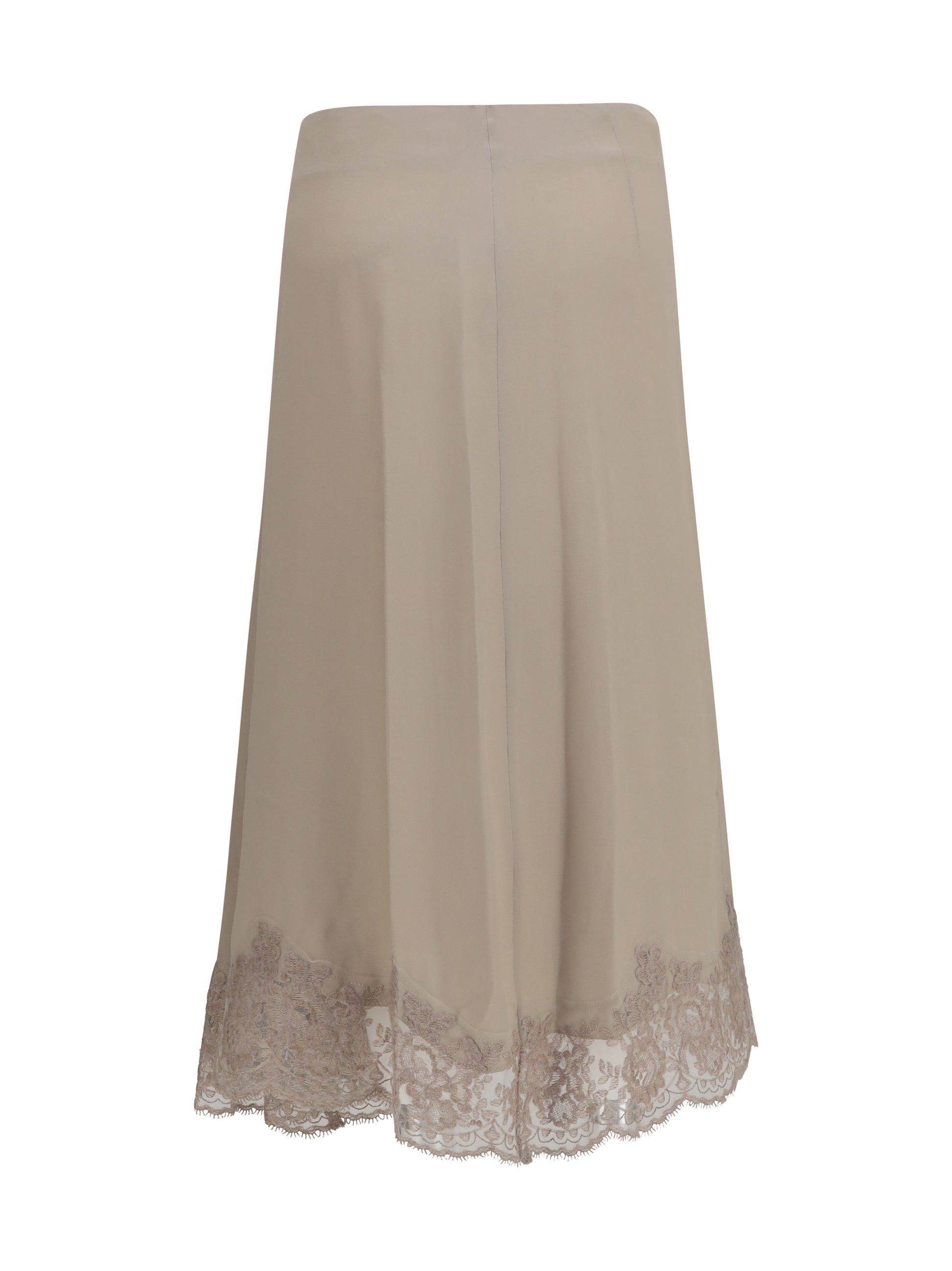 P.A.R.O.S.H. Women Silk Blend Midi Skirt With Lace Hem P.A.R.O.S.H.