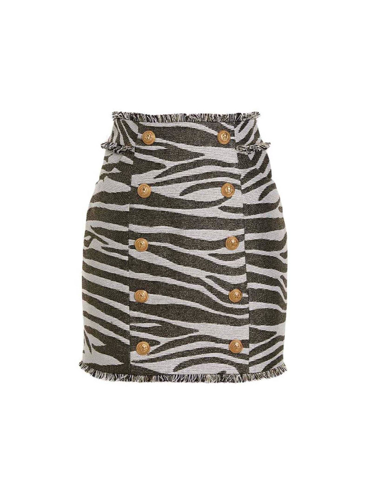 Balmain Women Balmain Women 'Lurex Zebra' Skirt BALMAIN