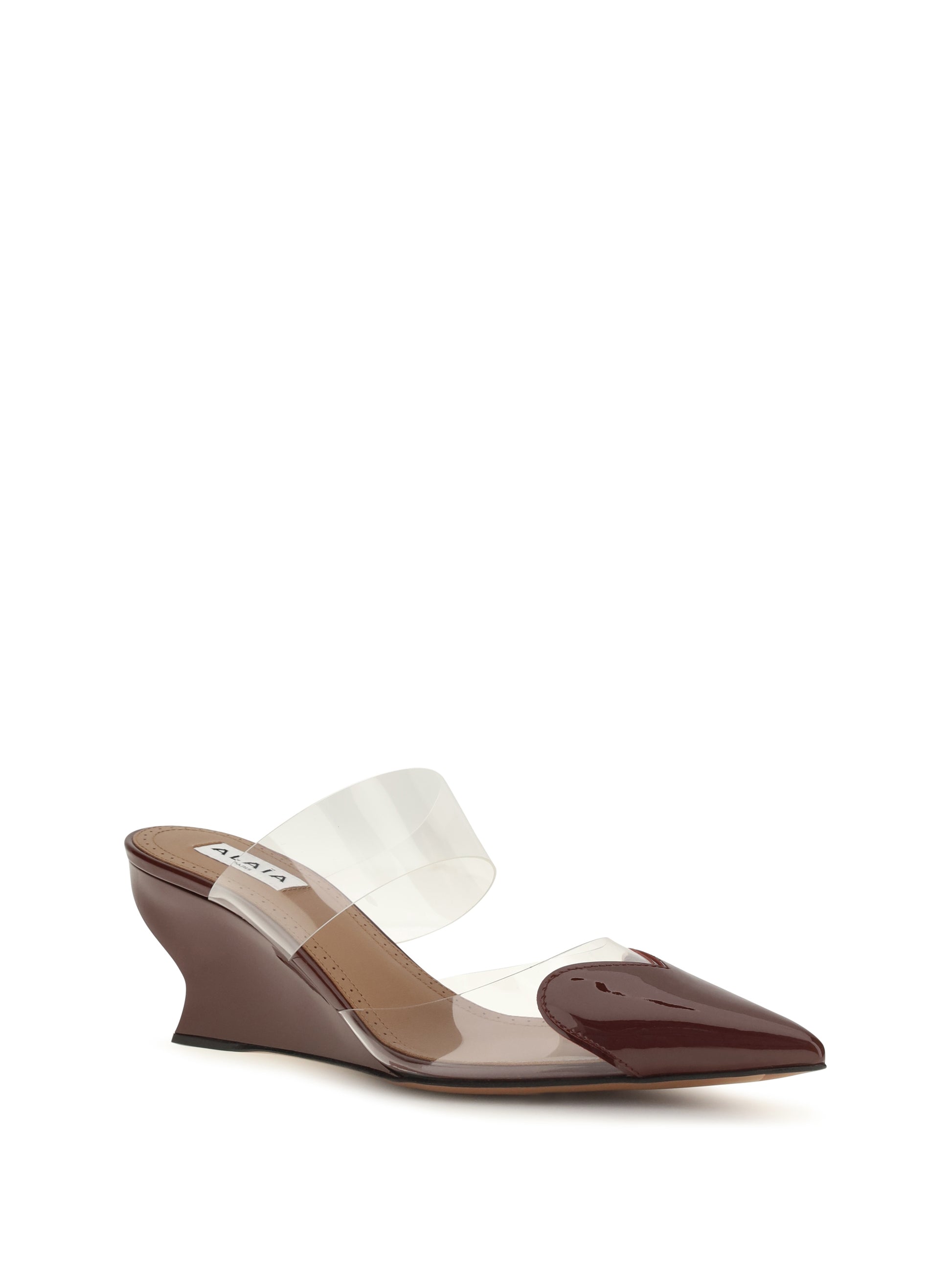 Alaïa Women Le Coeur Patent Leather Mules ALAIA