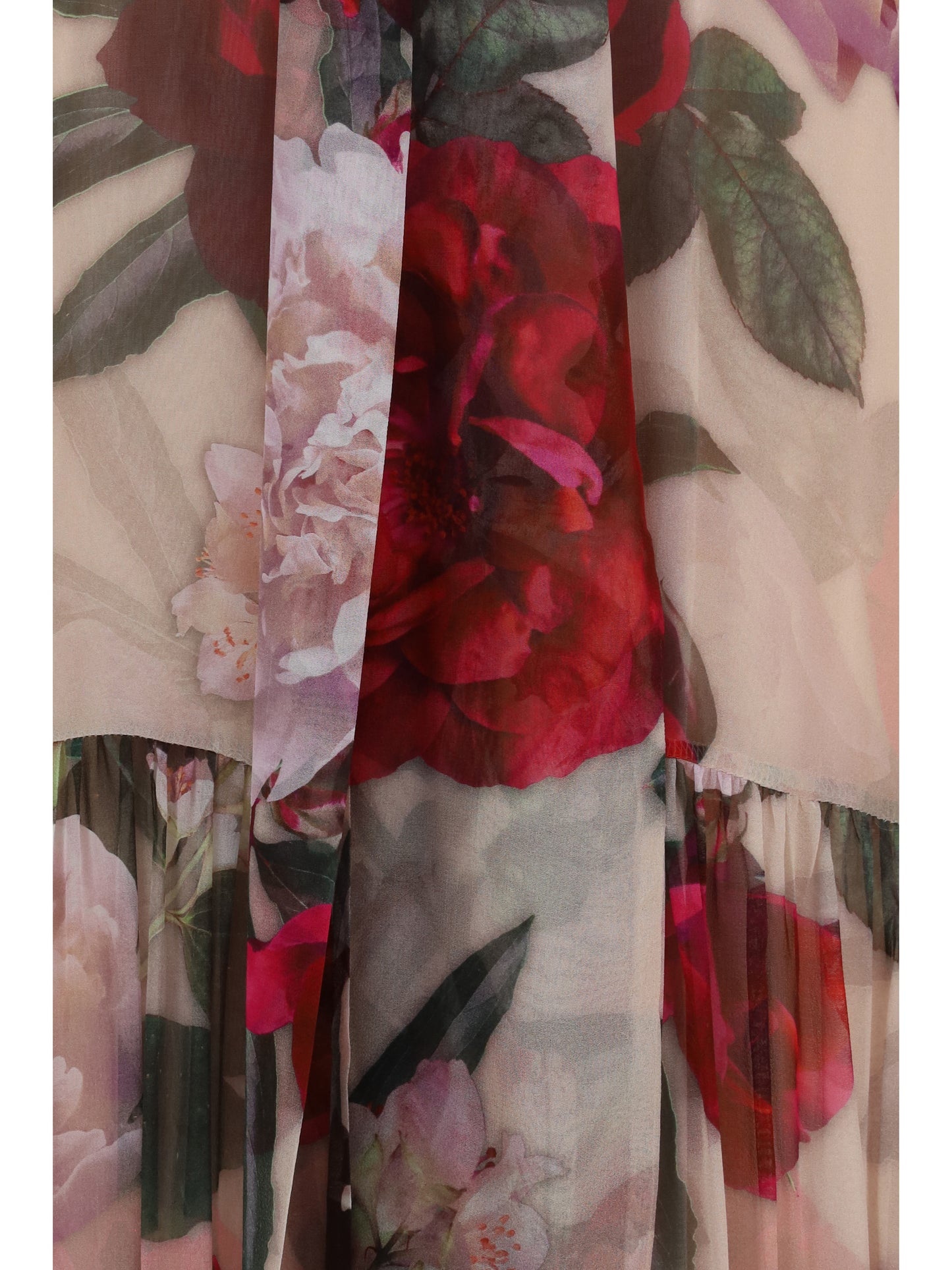 Nissa Women Long Silk Dress With Scarf Detail NISSA