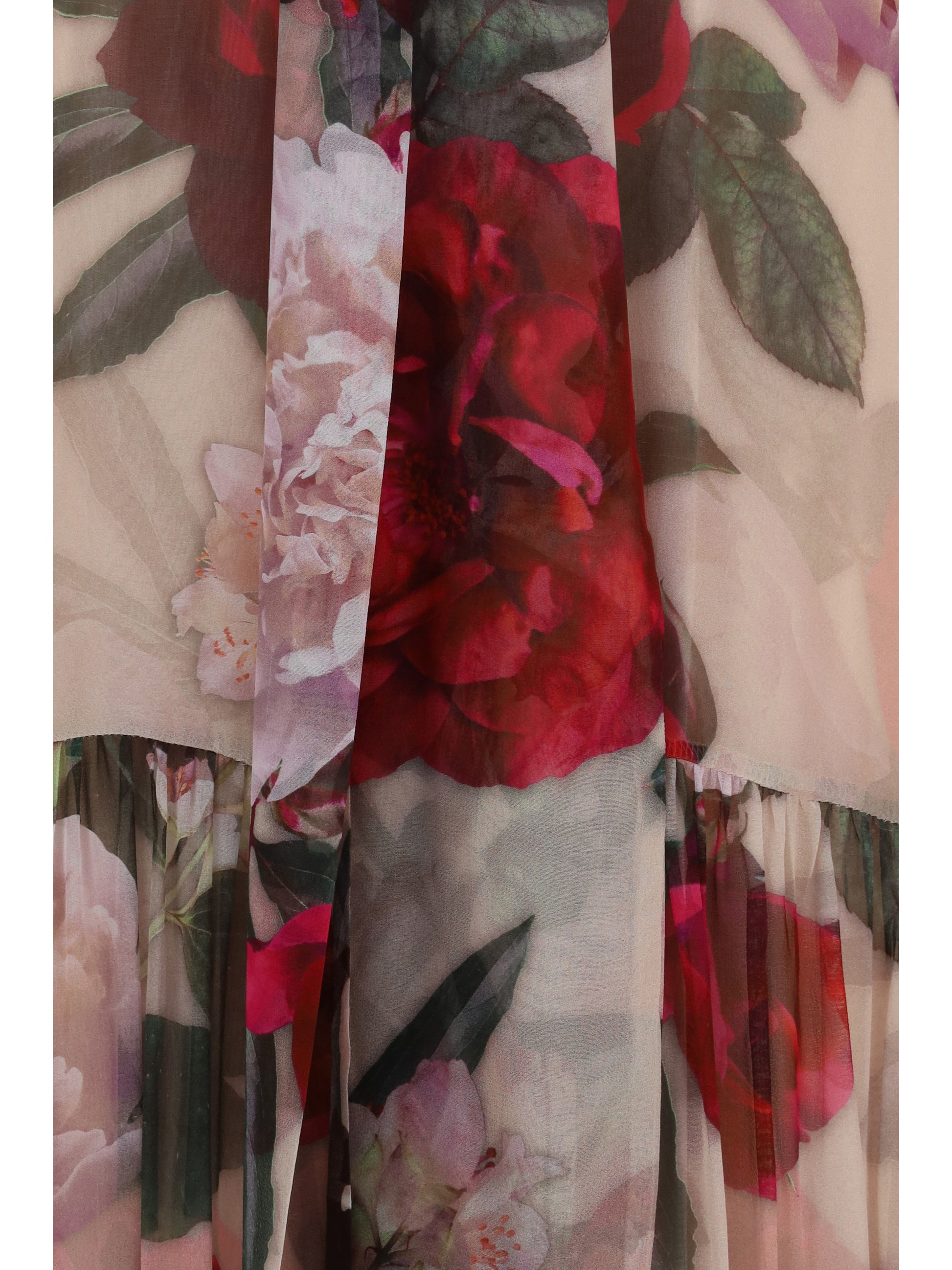 Nissa Women Long Silk Dress With Scarf Detail NISSA