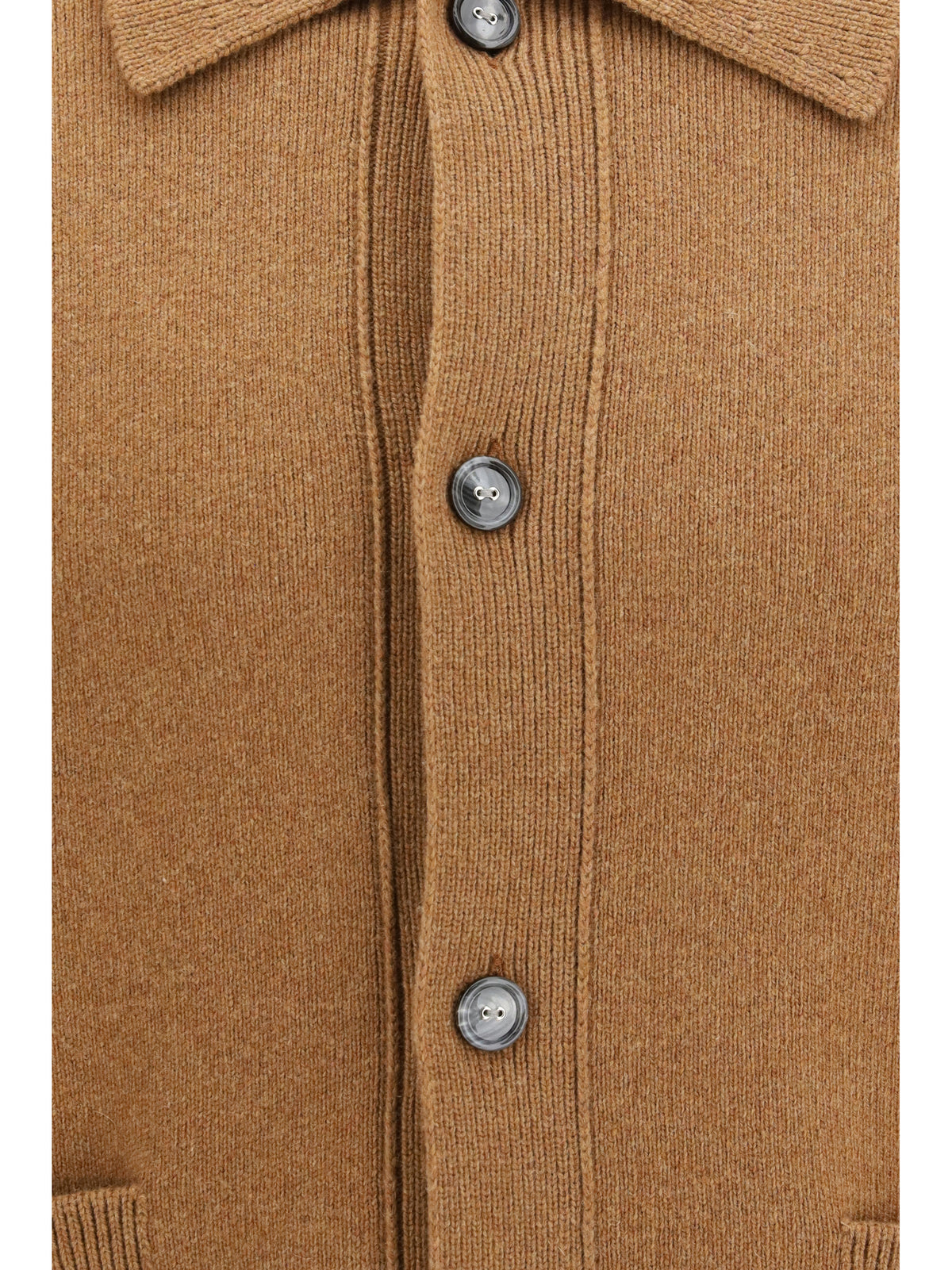 Ami Paris Men Wool Shirt Collar Cardigan AMI PARIS
