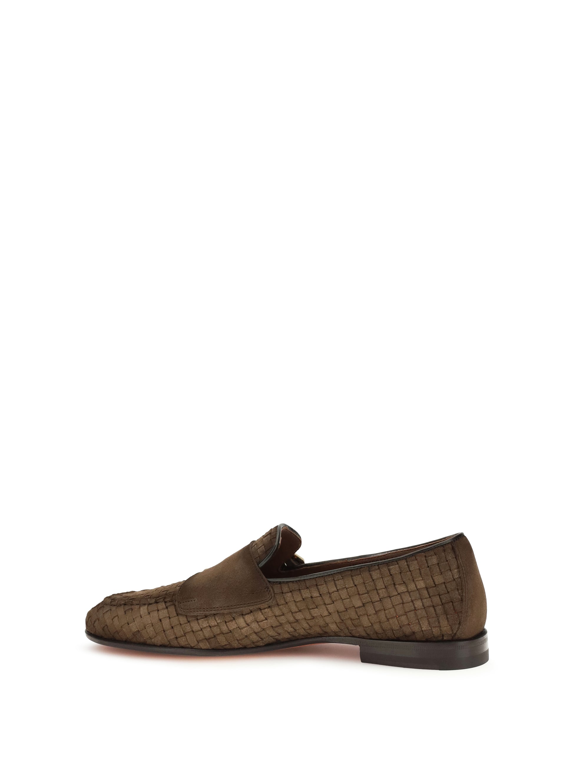 Santoni Men Woven Leather Loafers SANTONI