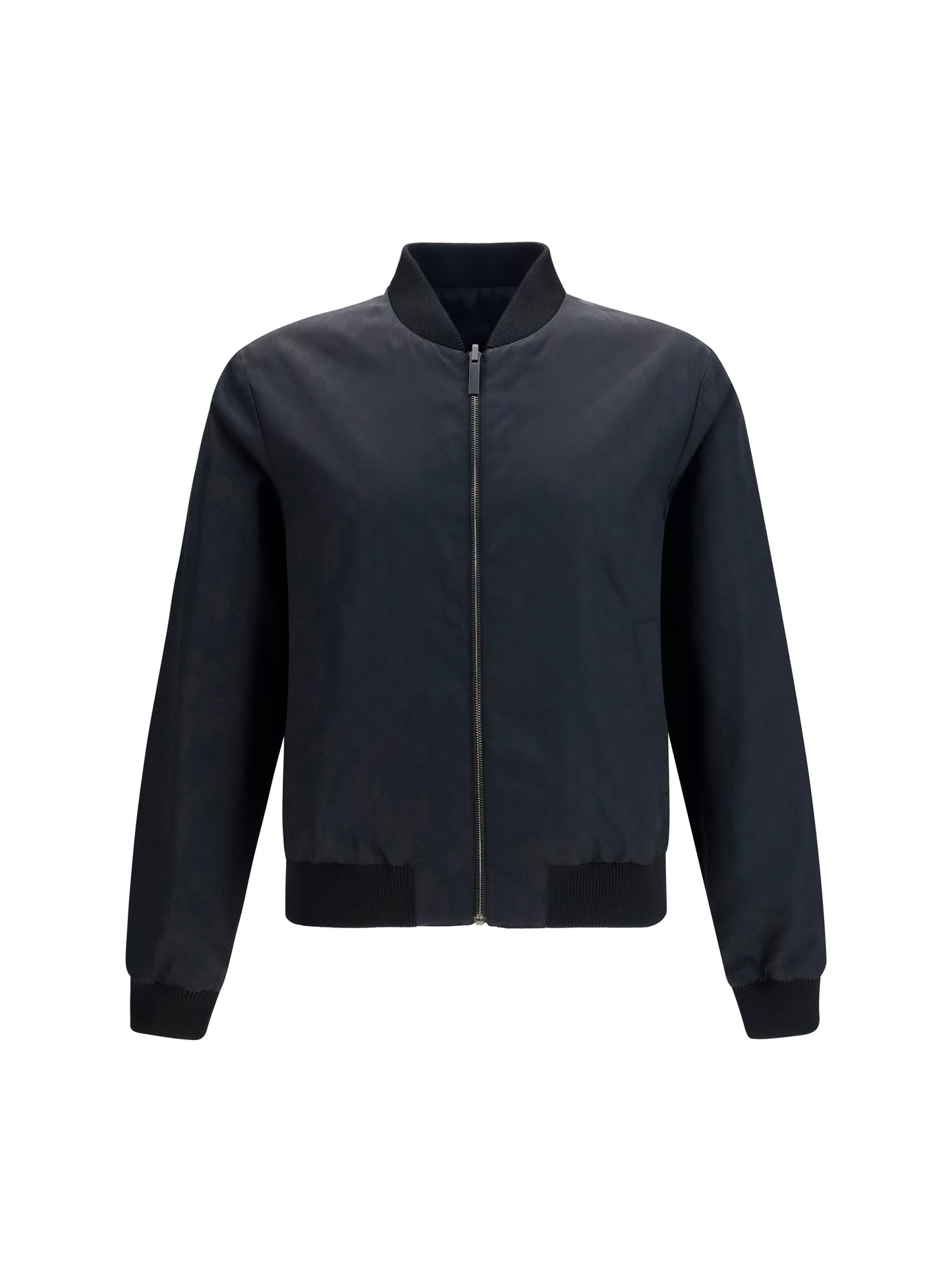 Gucci Men Reversible Zip Jacket In Lightweight Silk Faille GUCCI