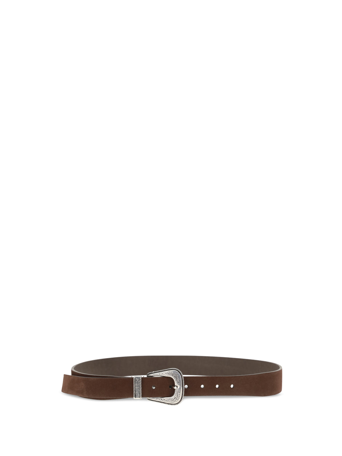 Brunello Cucinelli Men Suede Western Buckle Belt BRUNELLO CUCINELLI