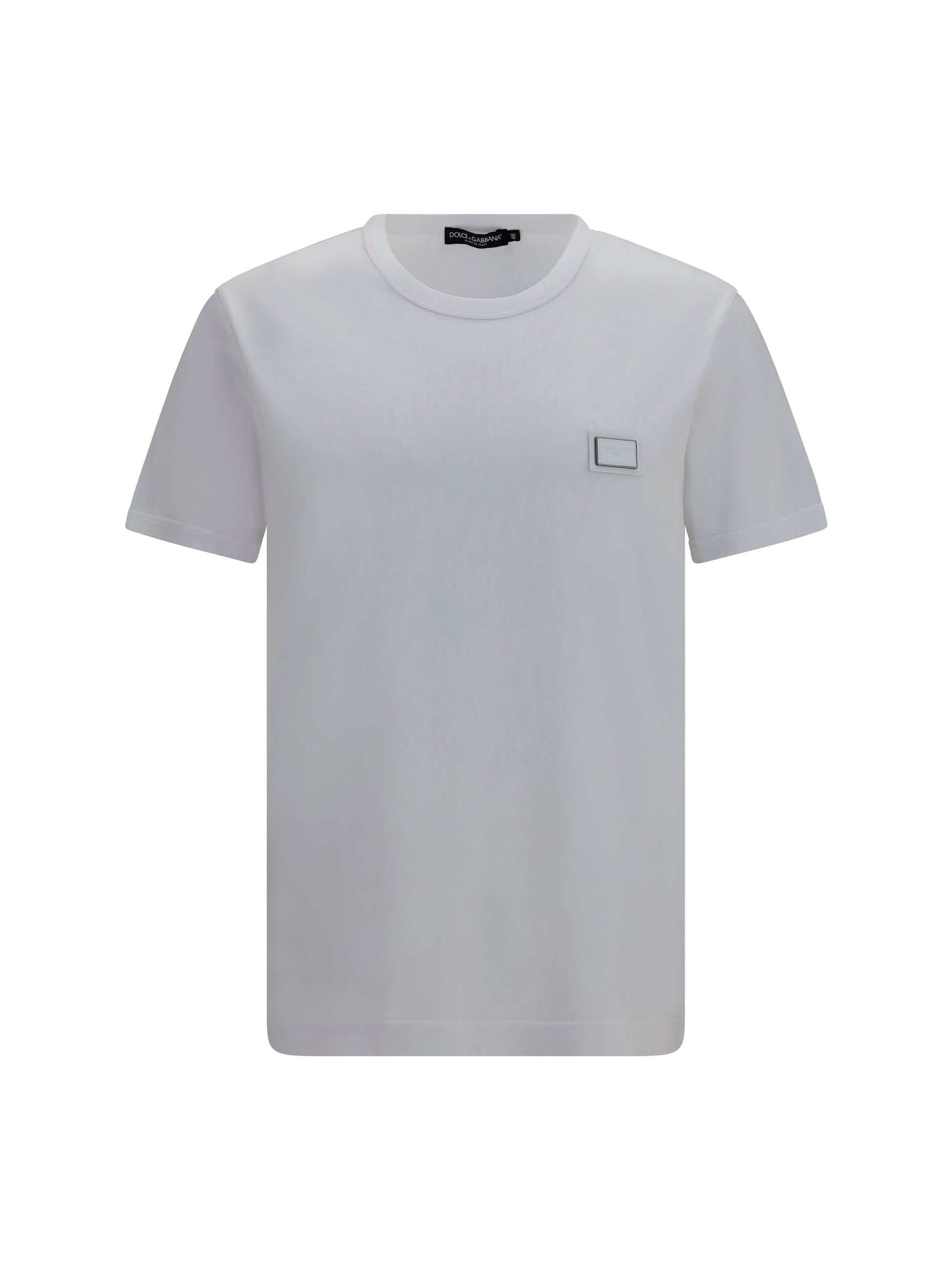 Dolce & Gabbana Men Cotton T-Shirt With Logo Plaque DOLCE & GABBANA