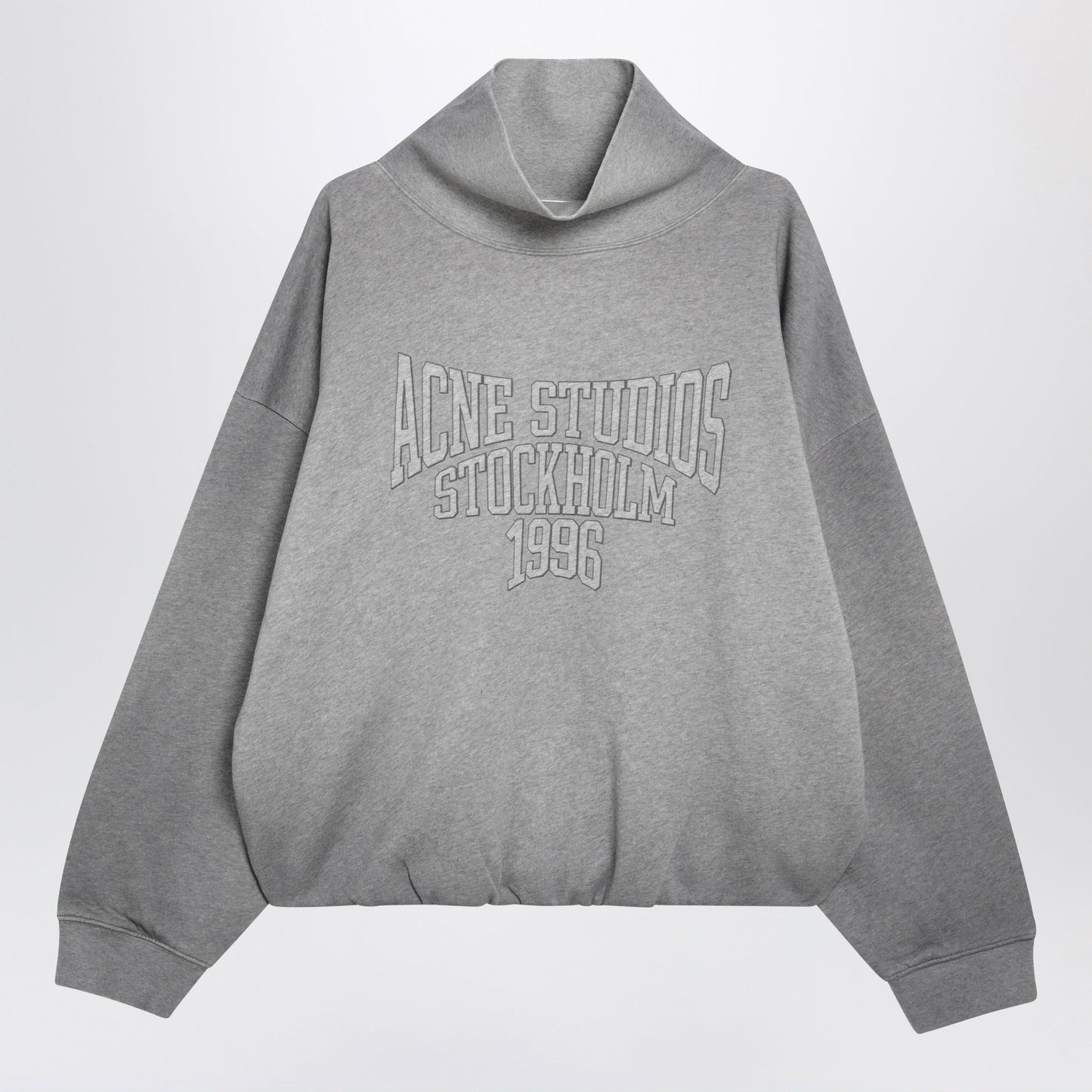 Acne Studios Melange Gray Fleece Sweatshirt With Logo Women ACNE STUDIOS