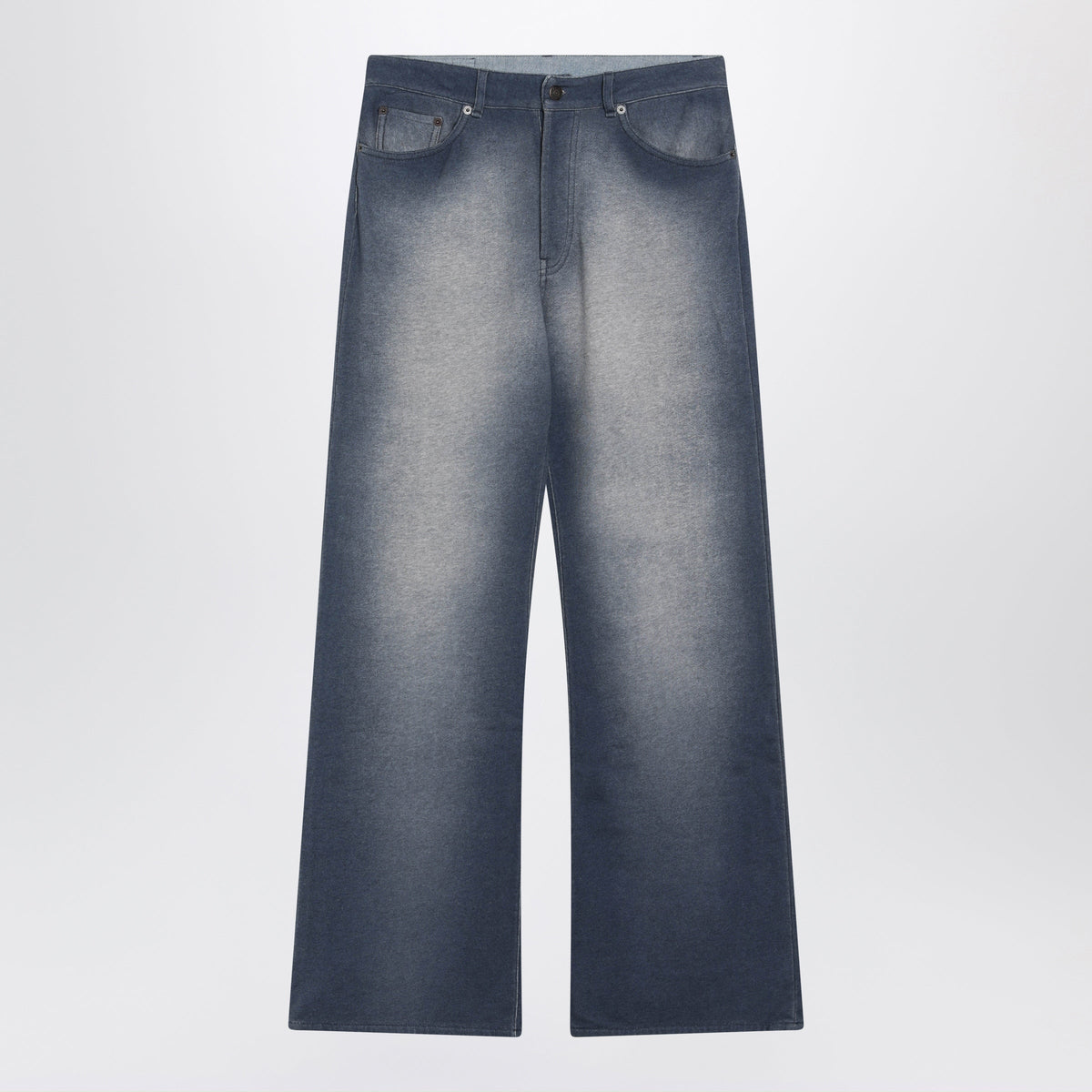 Acne Studios Grey Melange Cotton Fleece Trousers Women ACNE STUDIOS