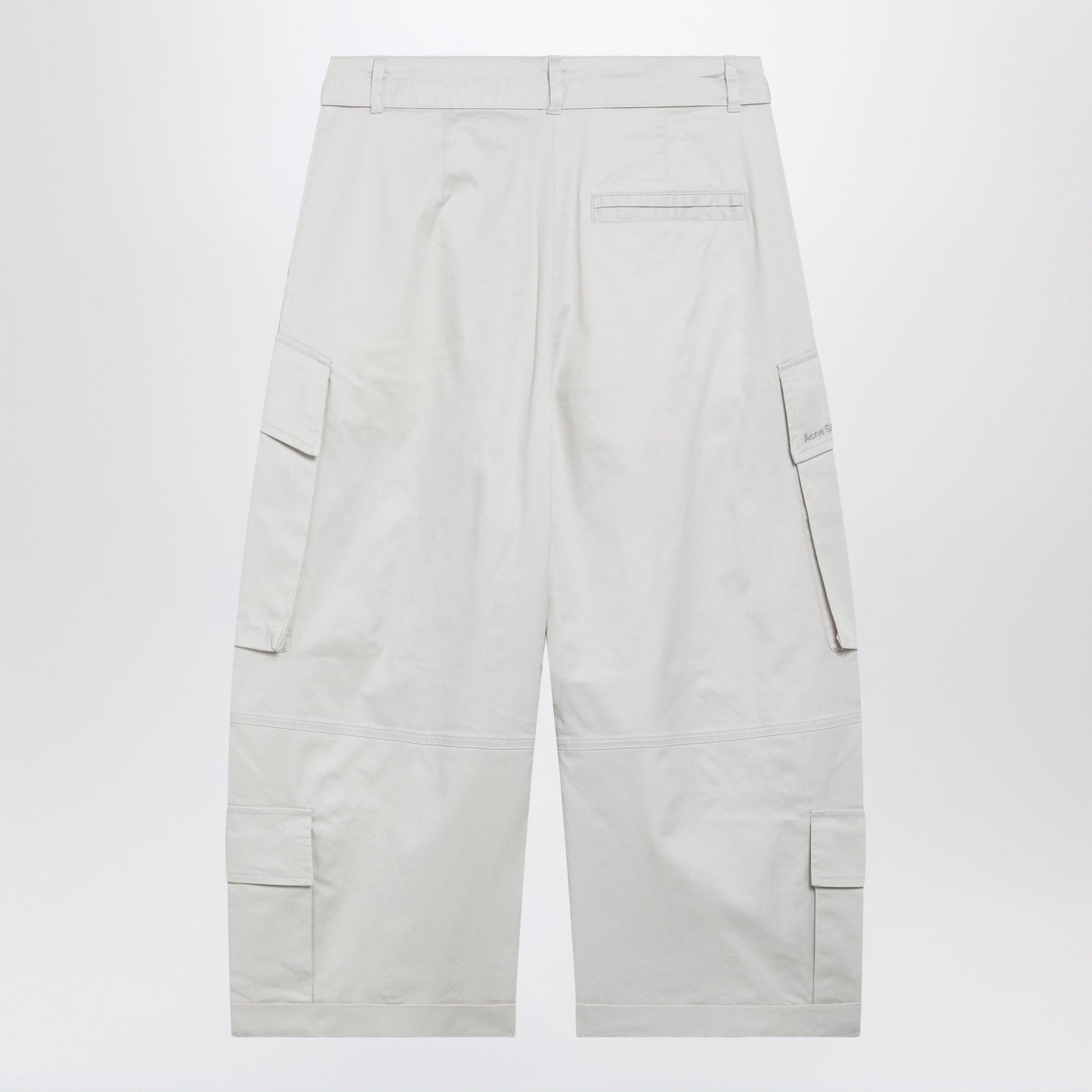 Acne Studios Light Grey Cotton Cargo Trousers With Belt Women ACNE STUDIOS