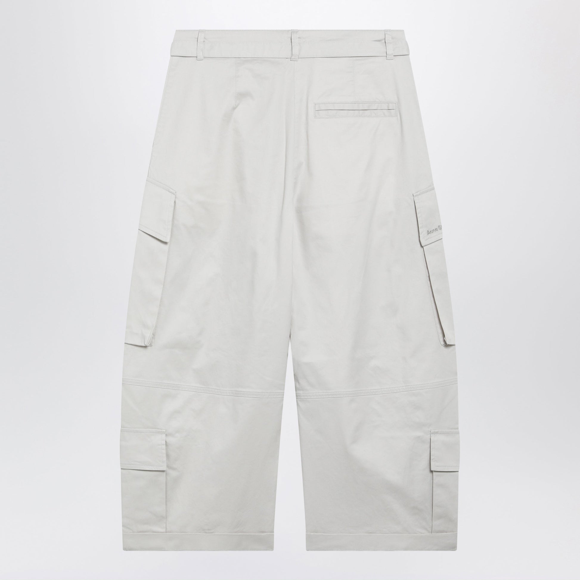 Acne Studios Light Grey Cotton Cargo Trousers With Belt Women ACNE STUDIOS