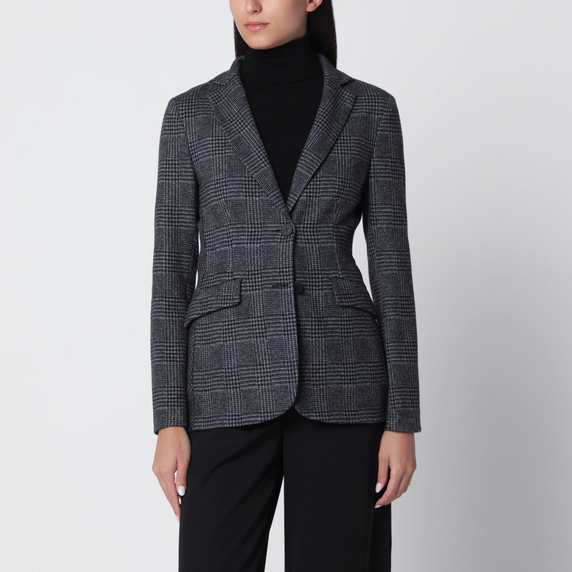 Harris Wharf London Single-Breasted Prince Of Wales Check Jacket Women HARRIS WHARF LONDON